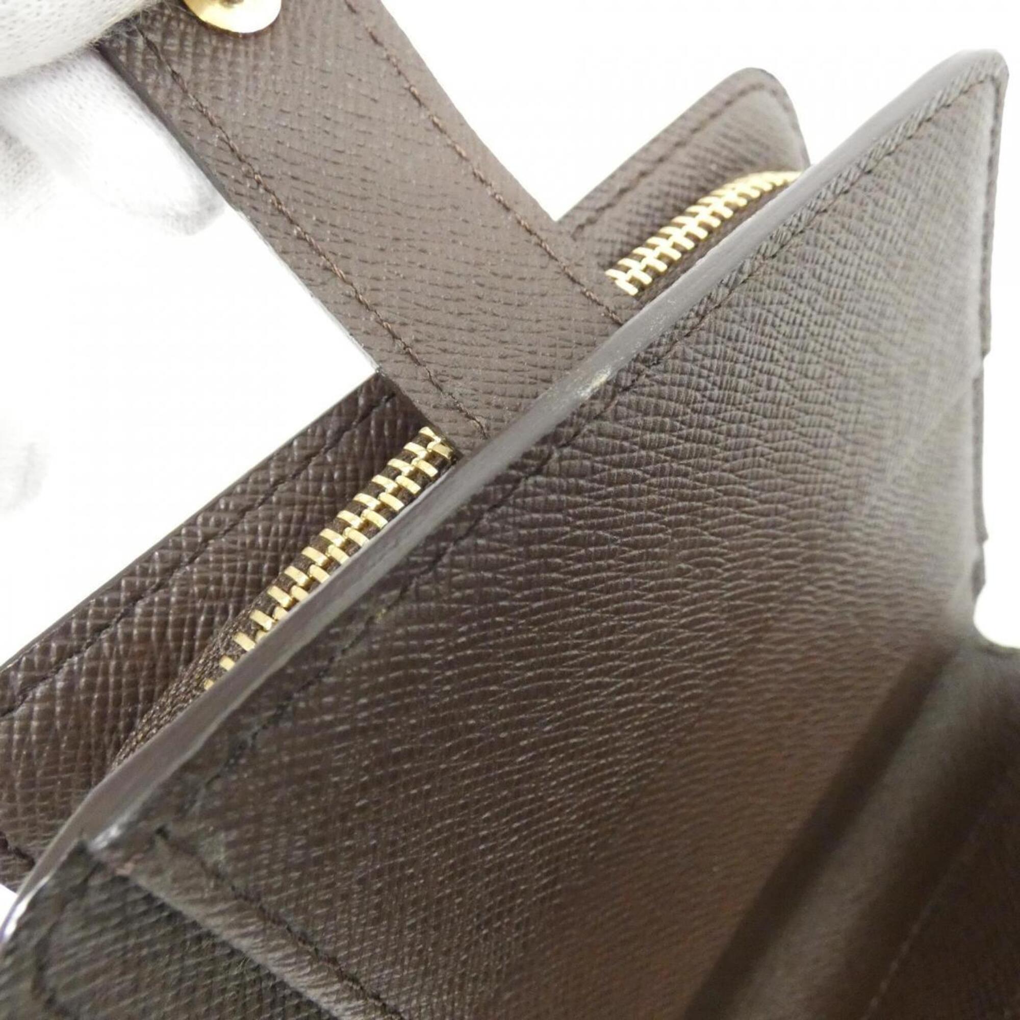 Louis Vuitton Damier Ebene Coated Canvas Wallet (Bi-Fold) (Pre-Owned)