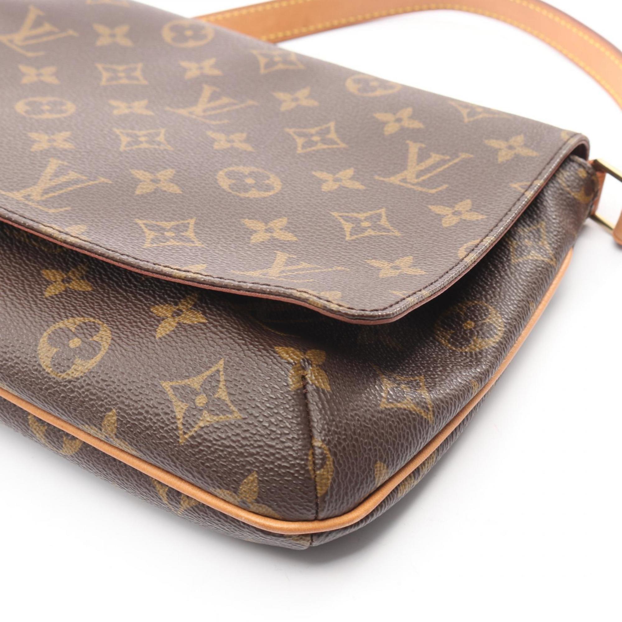 Louis Vuitton Brown Monogram Coated Canvas Leather Shoulder Bag (Pre-Owned)
