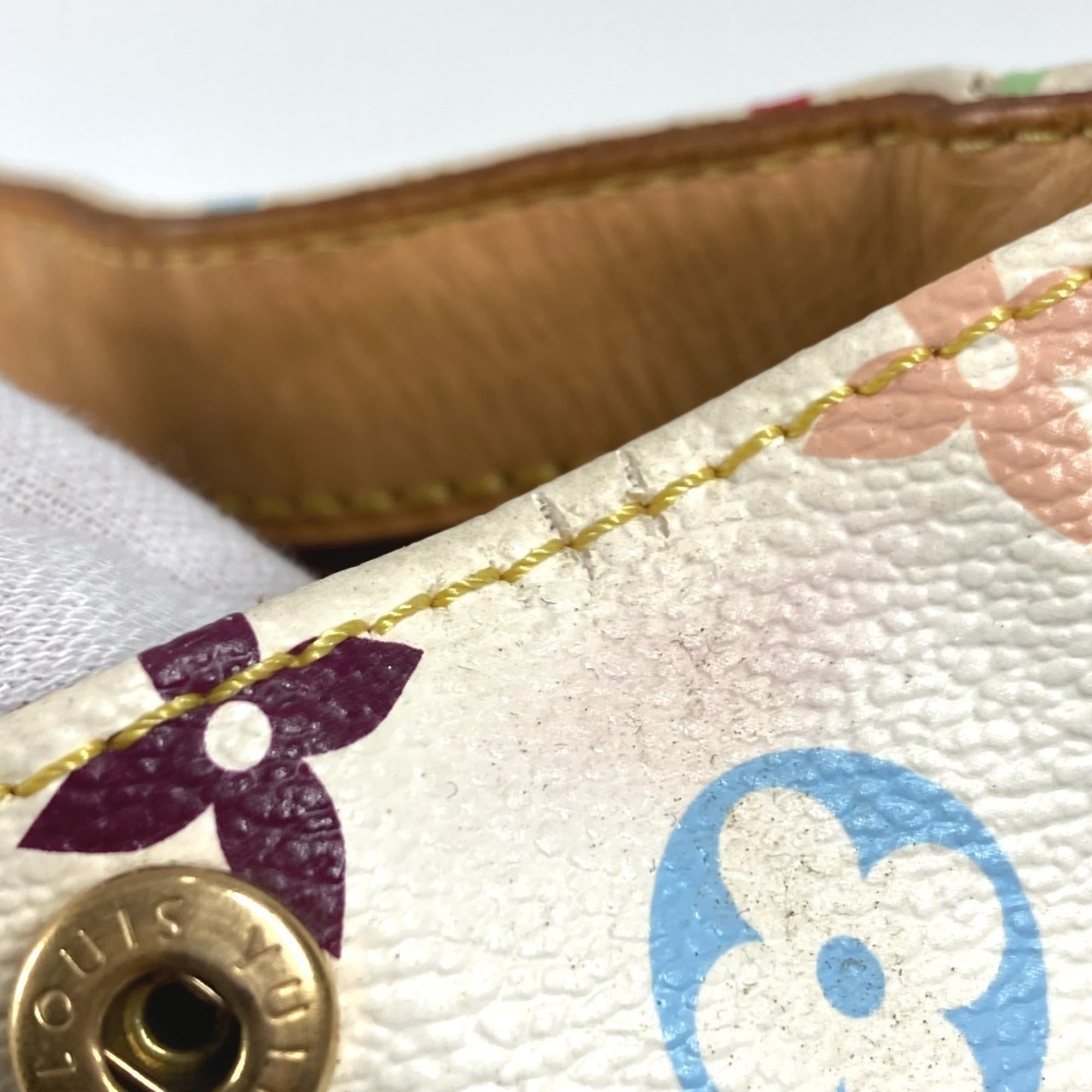 Louis Vuitton Blanc White Monogram Multicolore Shoulder Bag Tote Bag (Pre-Owned)