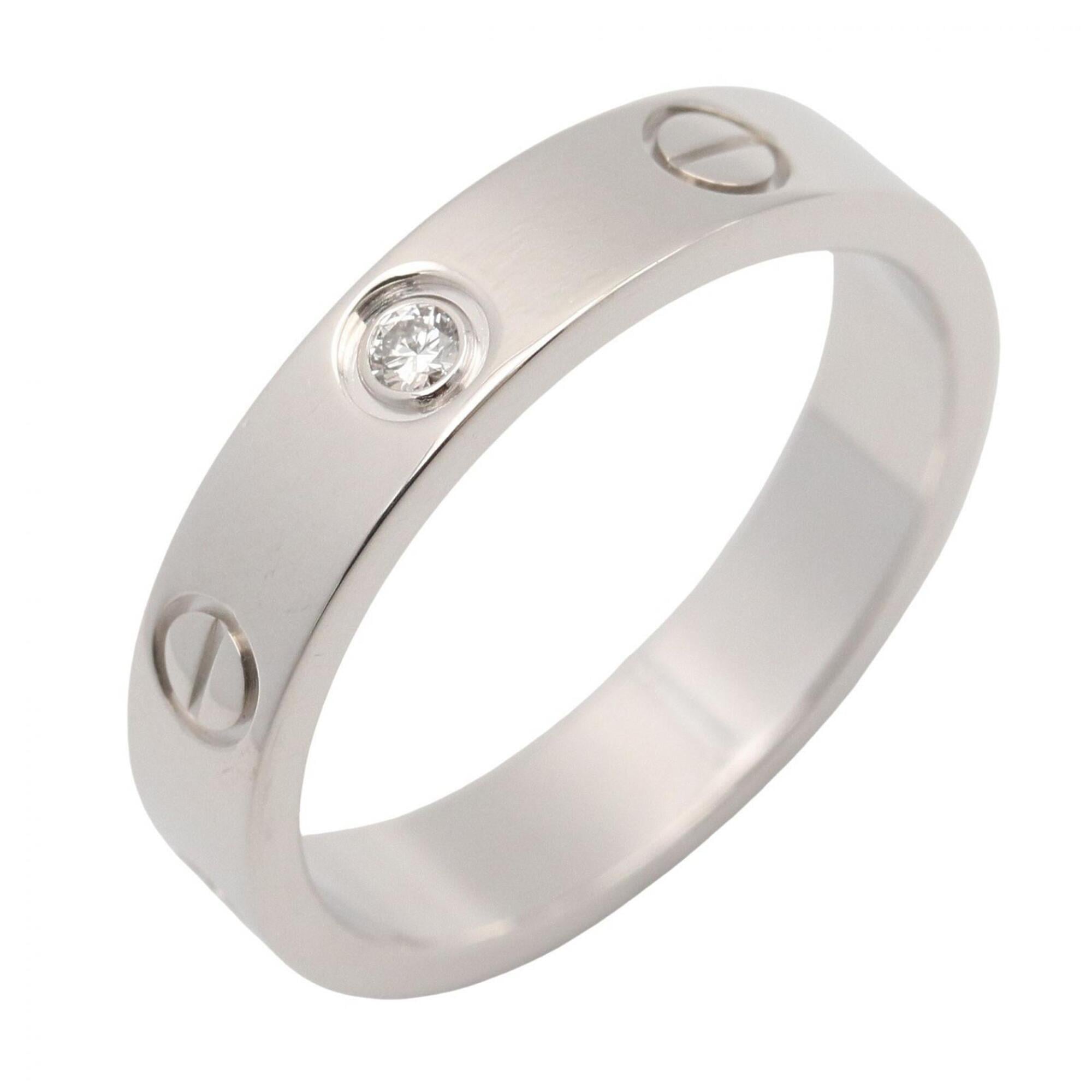 Cartier Silver Clear Band Ring (Pre-Owned)
