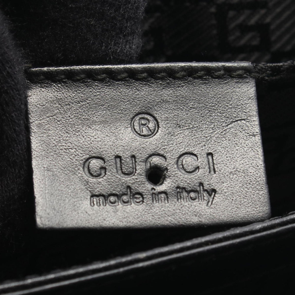 Gucci Black Canvas Leather Handbag Shoulder Bag (Pre-Owned)
