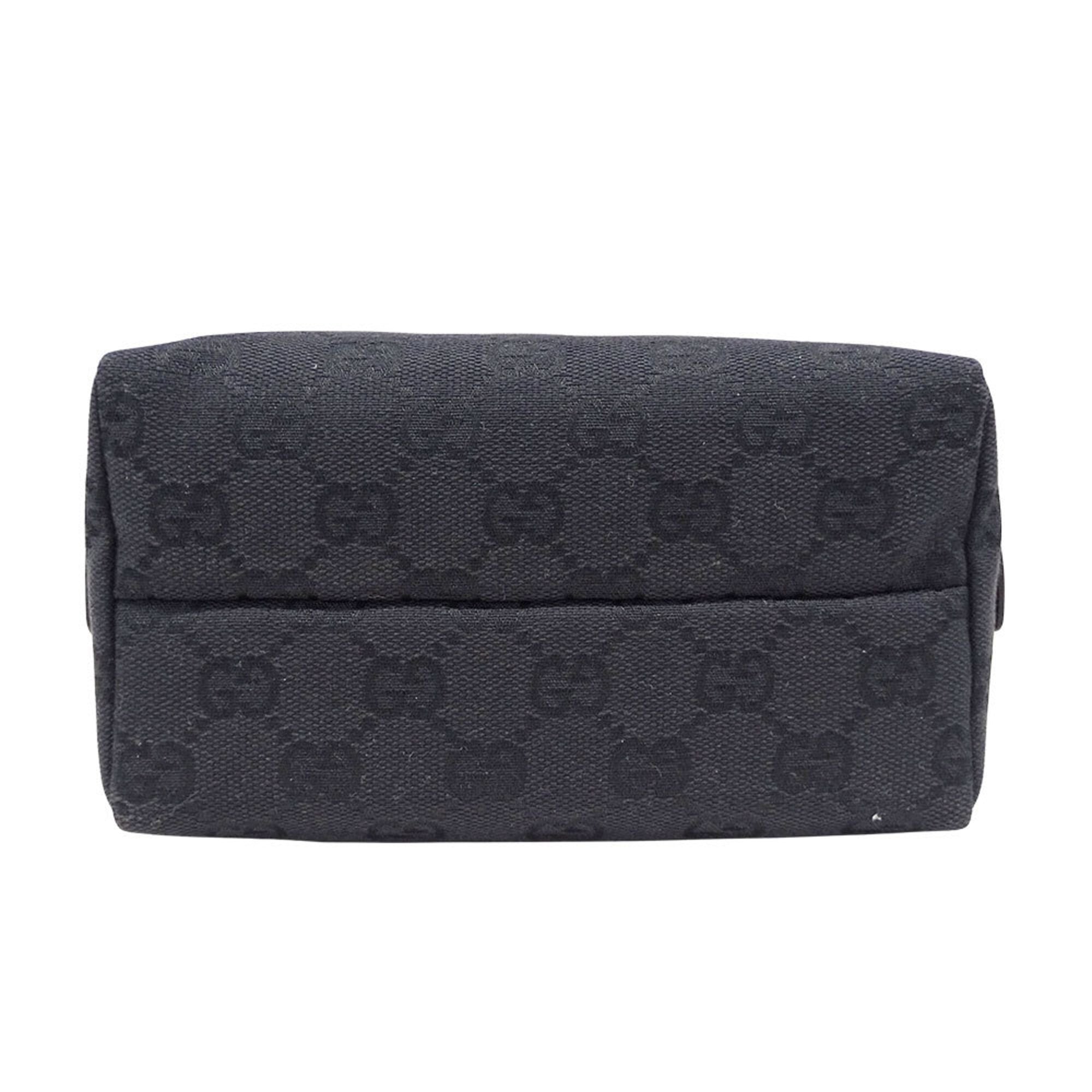 Gucci Black Gg Canvas Pouch (Pre-Owned)