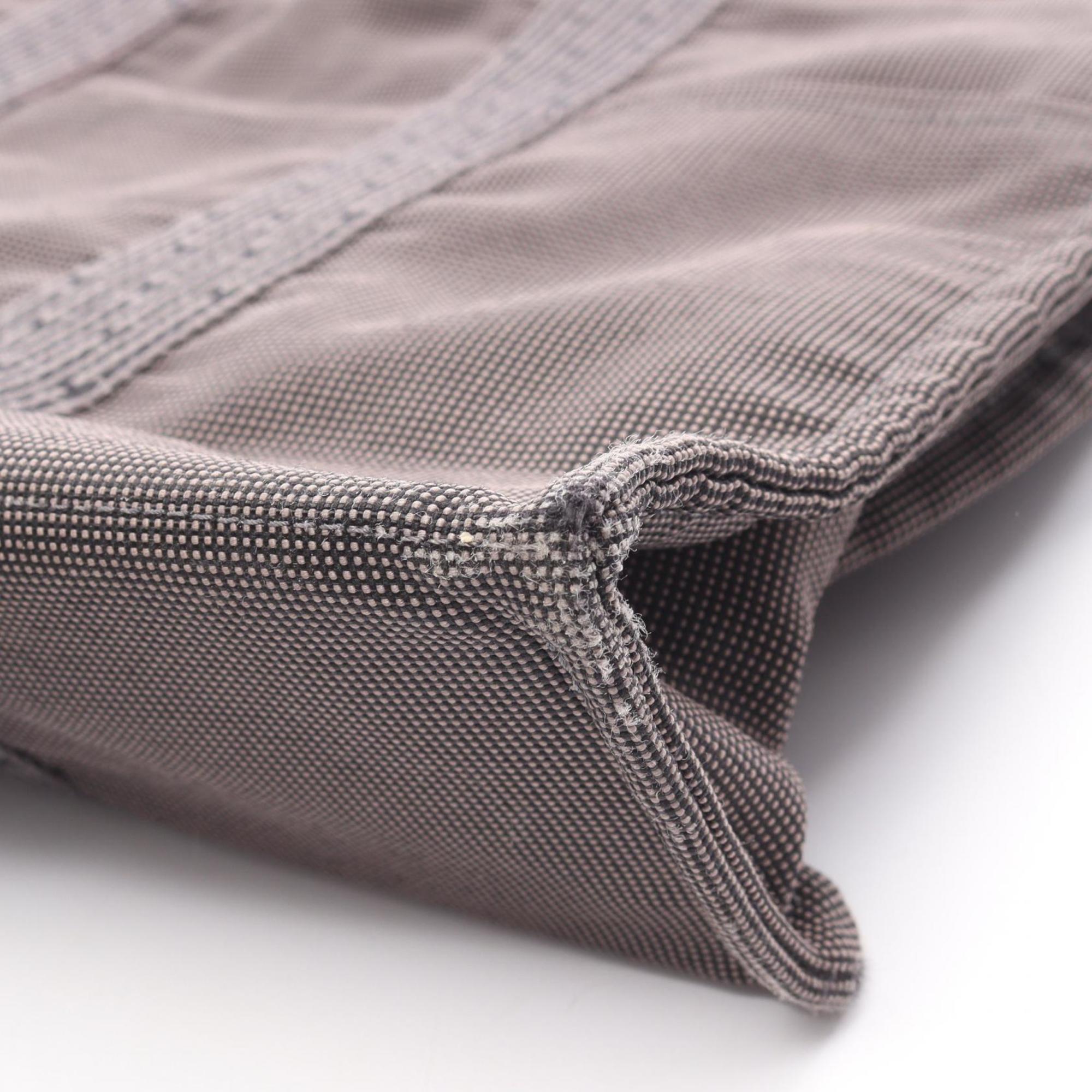 Hermes Gray Nylon Canvas Handbag Tote Bag (Pre-Owned)
