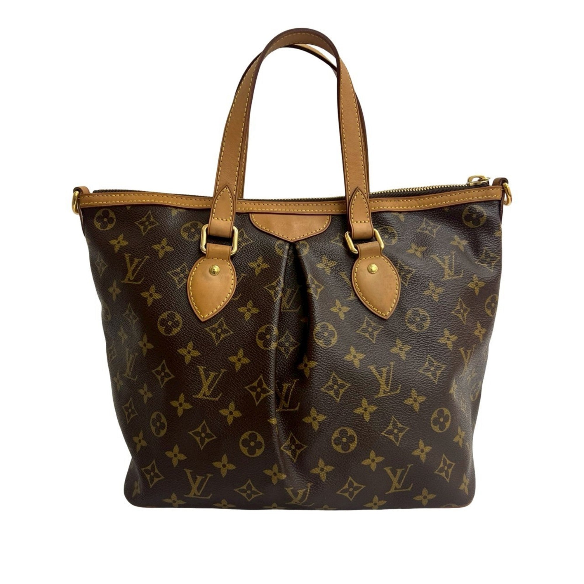 Louis Vuitton Brown Leather Pvc Handbag Shoulder Bag Tote Bag (Pre-Owned)