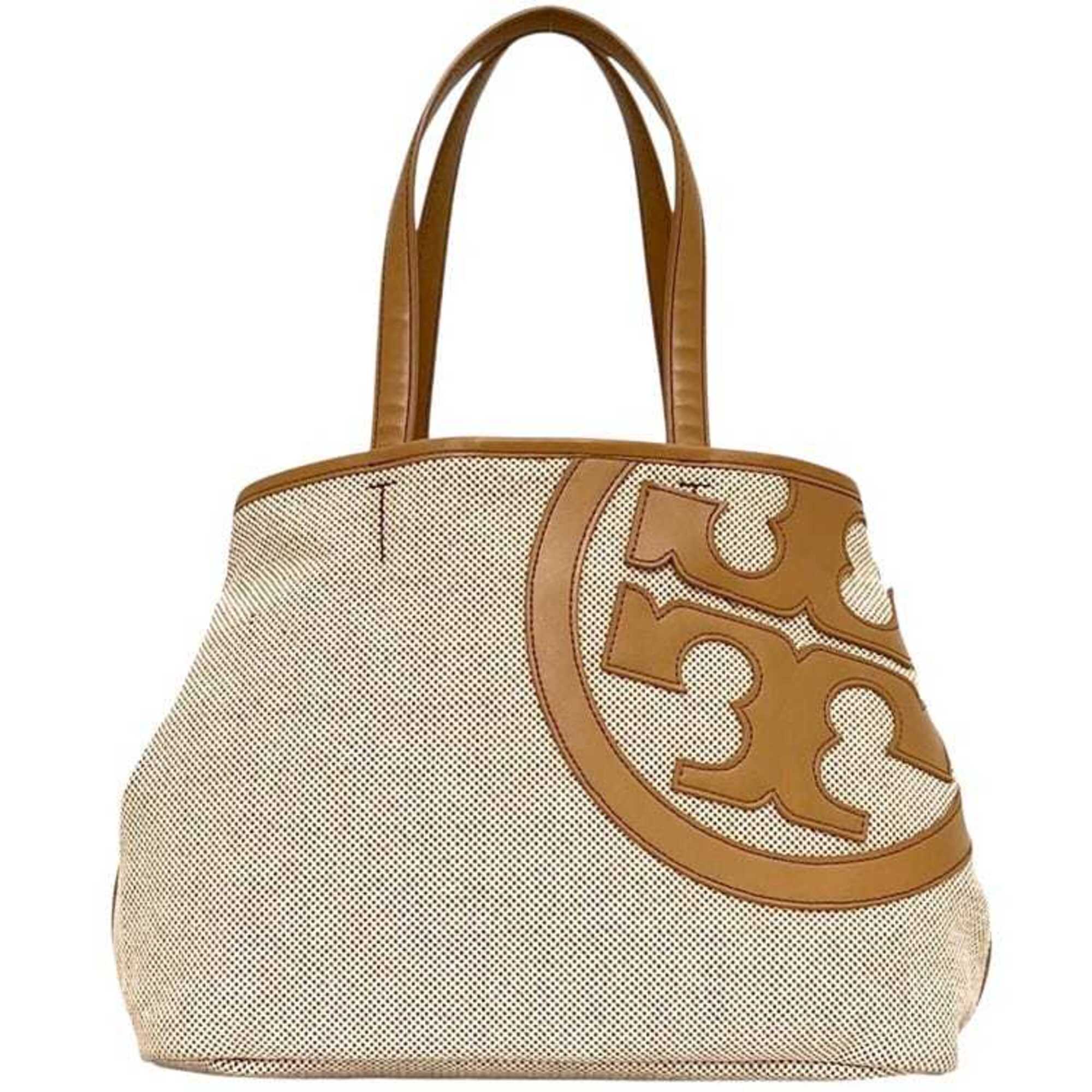 Tory Burch Beige Canvas Tote Bag (Pre-Owned)