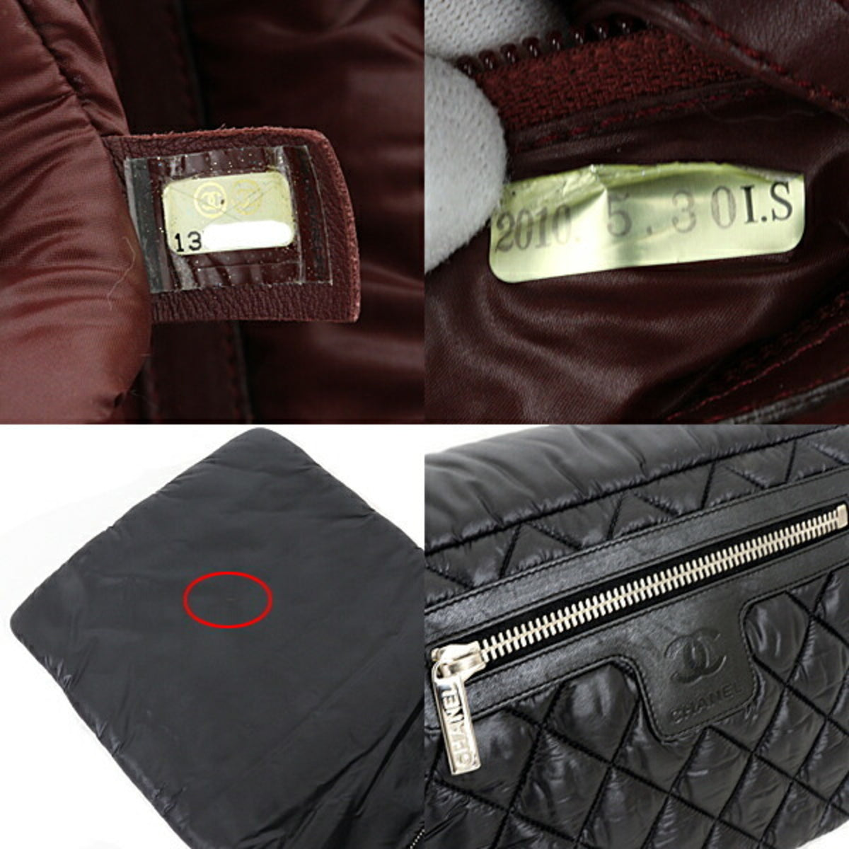 Chanel Coco Cocoon Black Nylon Leather Messenger Bag Shoulder Bag (Pre-Owned)