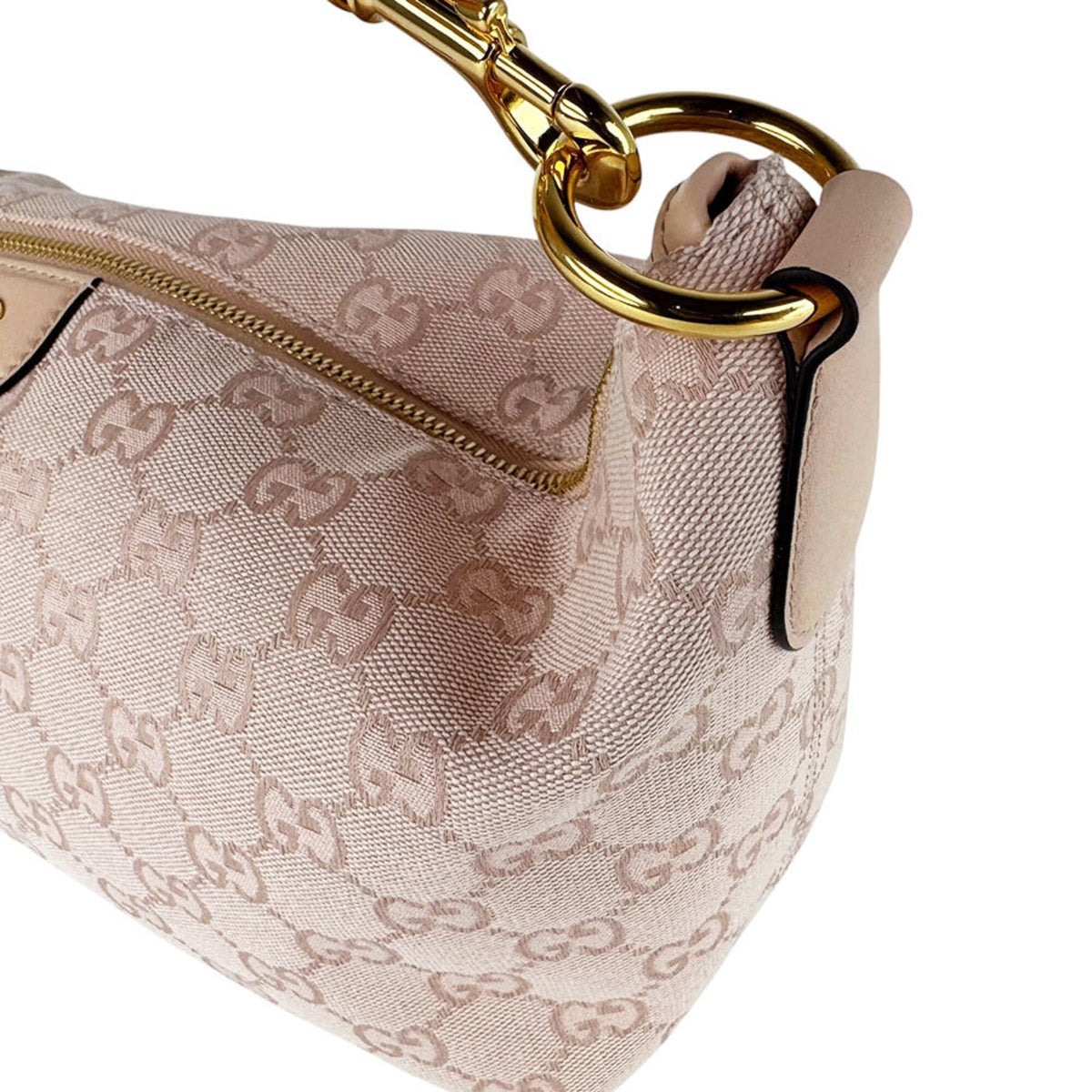 Gucci Pink Gg Canvas Leather Handbag Shoulder Bag (Pre-Owned)