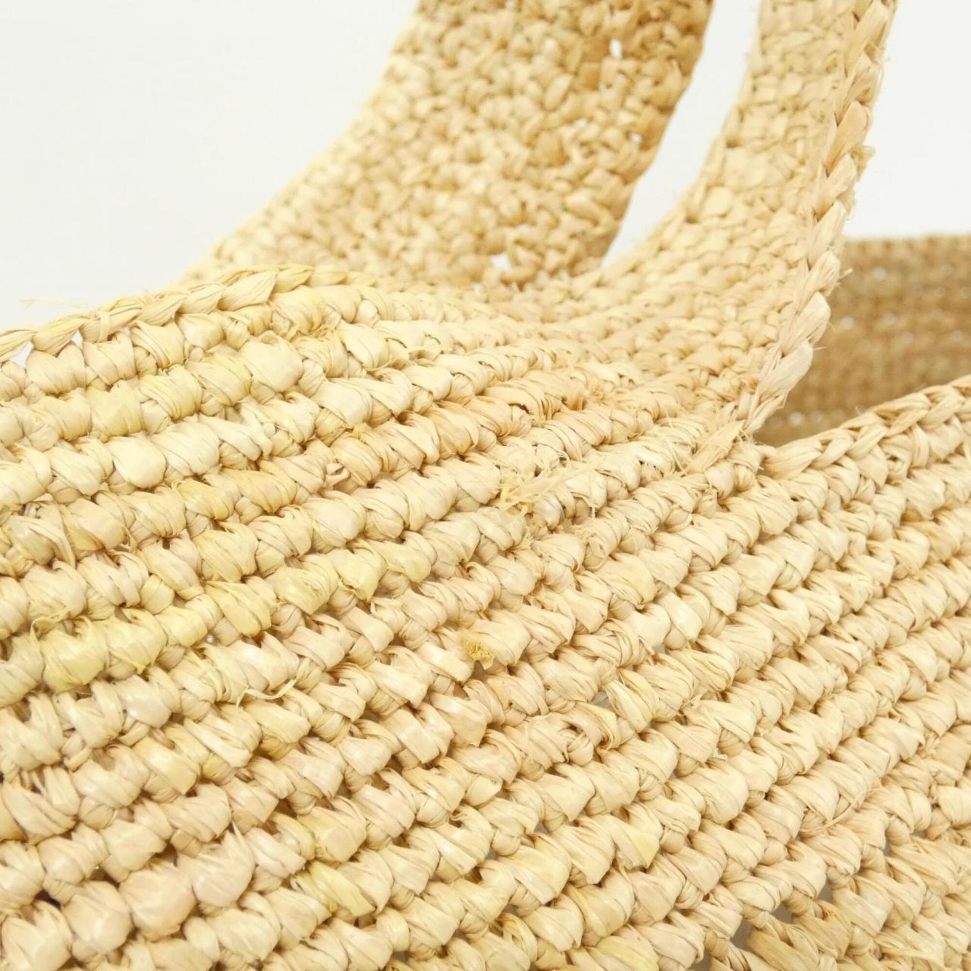 Loewe Beige Raffia Leather Handbag (Pre-Owned)