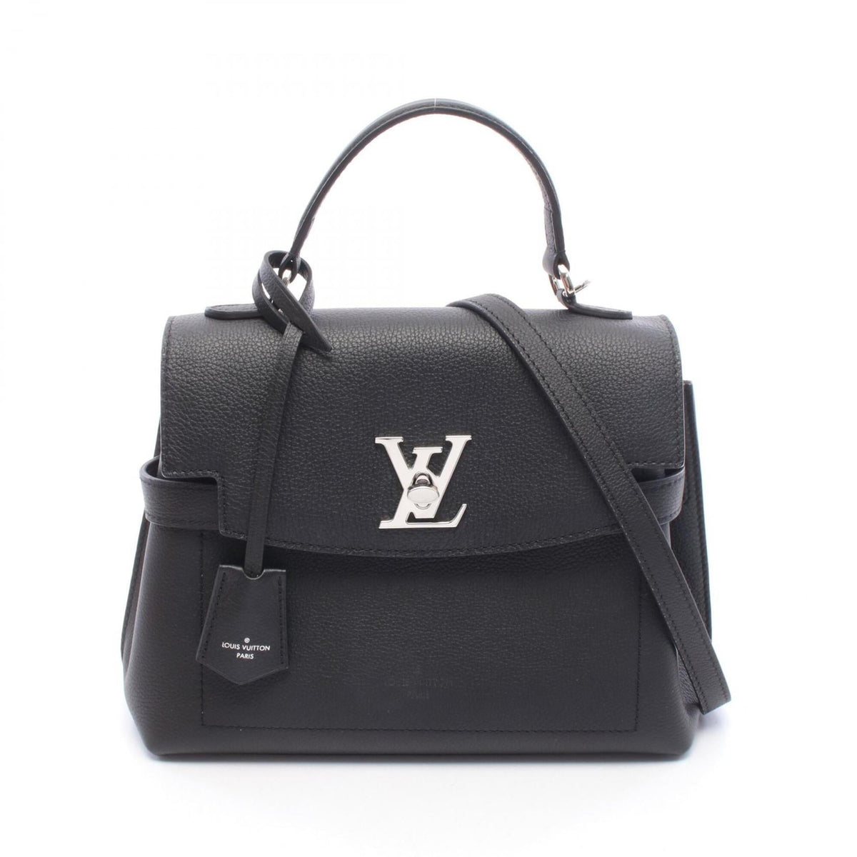 Louis Vuitton Black Noir Leather Handbag (Pre-Owned)