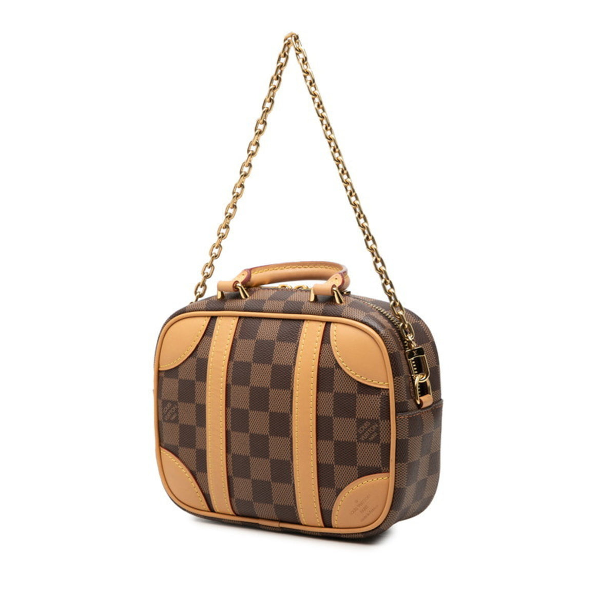 Louis Vuitton Damier Beige Brown Pvc Leather Handbag Shoulder Bag (Pre-Owned)