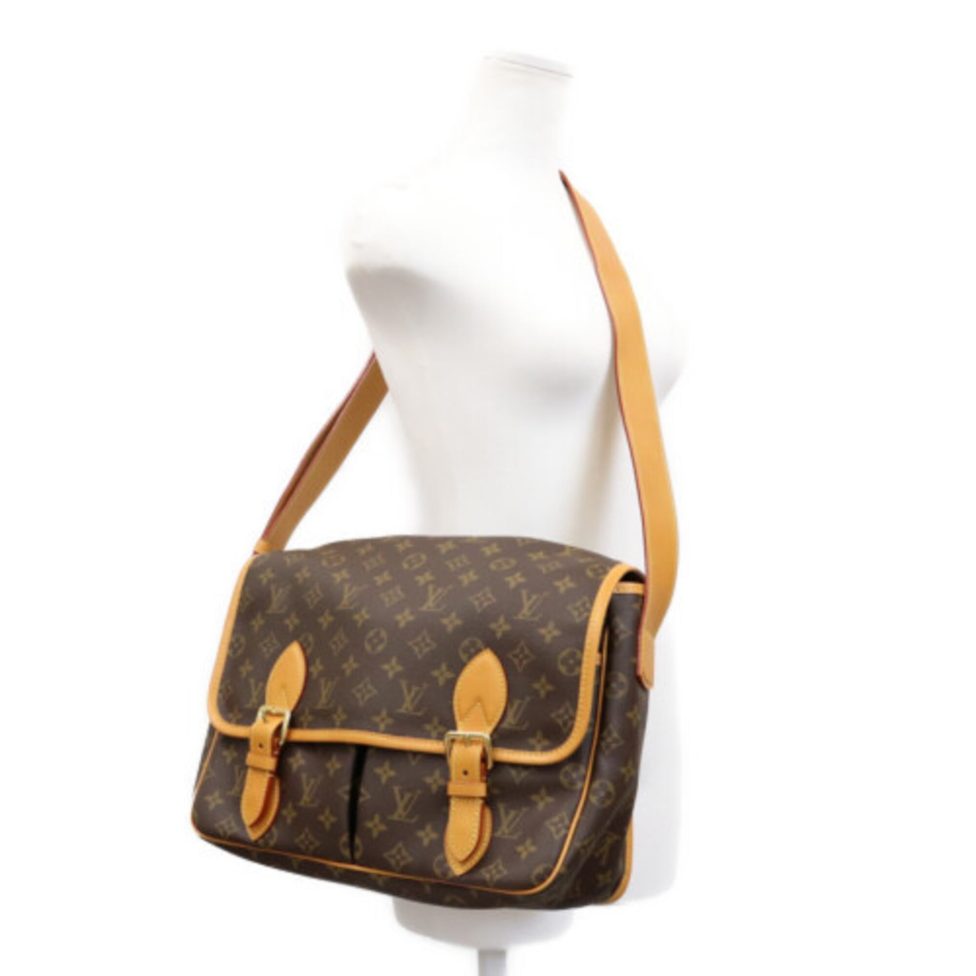 Louis Vuitton Brown Monogram Messenger Bag Shoulder Bag (Pre-Owned)