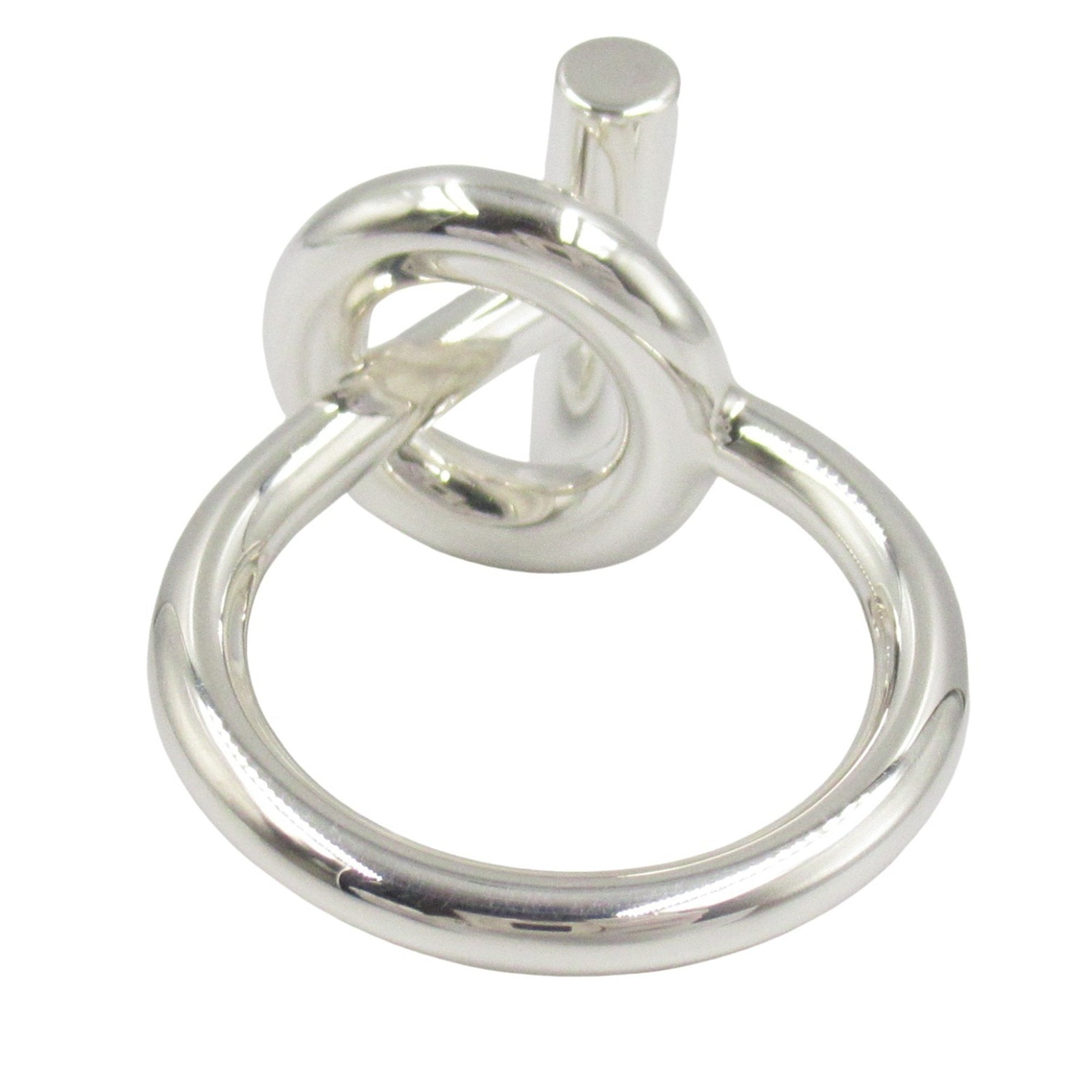 Hermes Silver Silver 925 Band Ring (Pre-Owned)