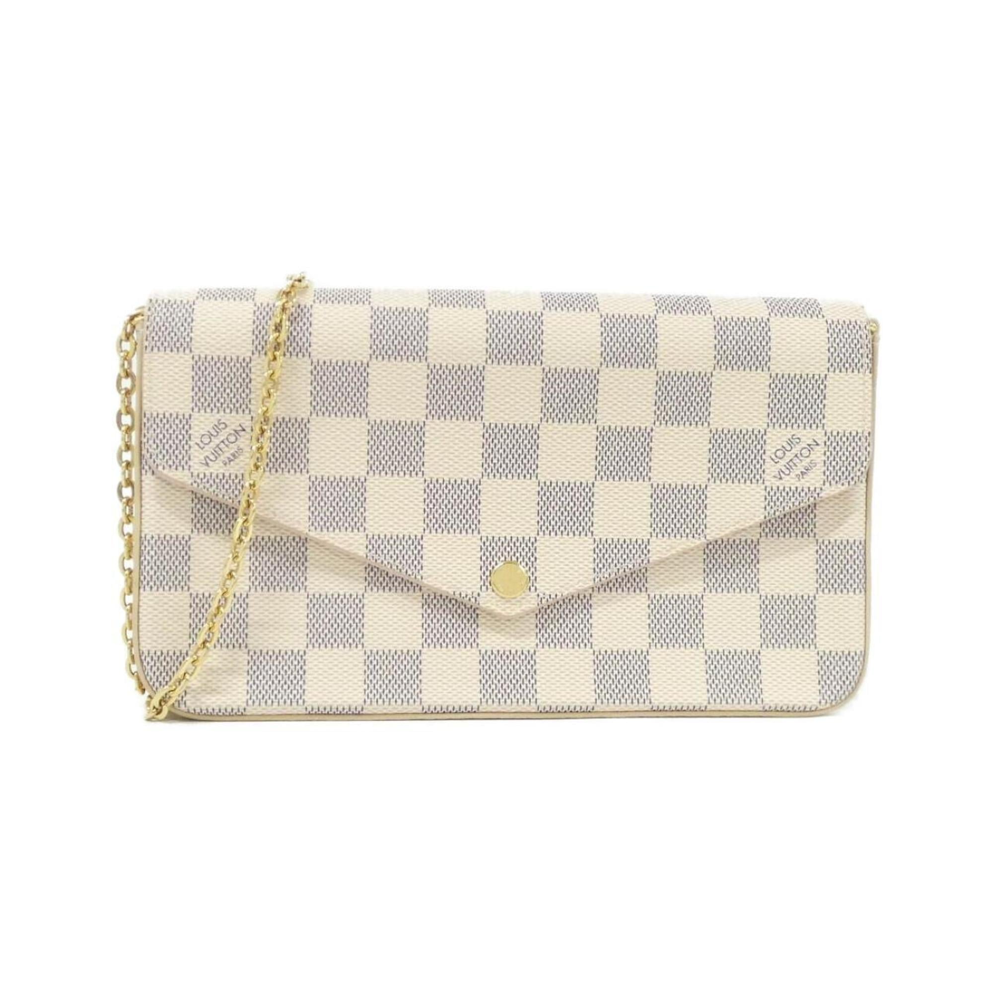 Louis Vuitton Azur Coated Canvas Pochette Pouch Shoulder Bag (Pre-Owned)