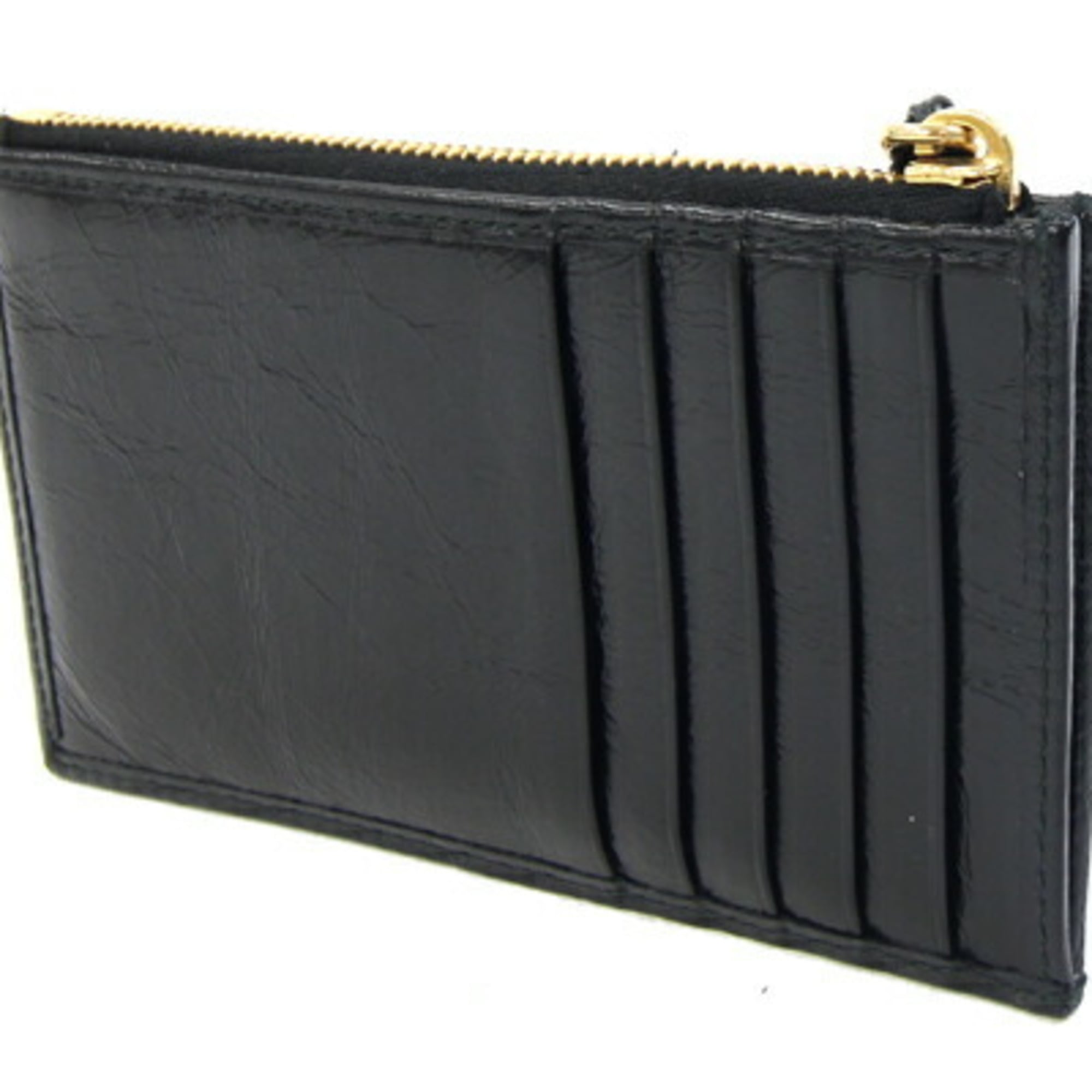 Prada Black Leather Card Wallet (Pre-Owned)