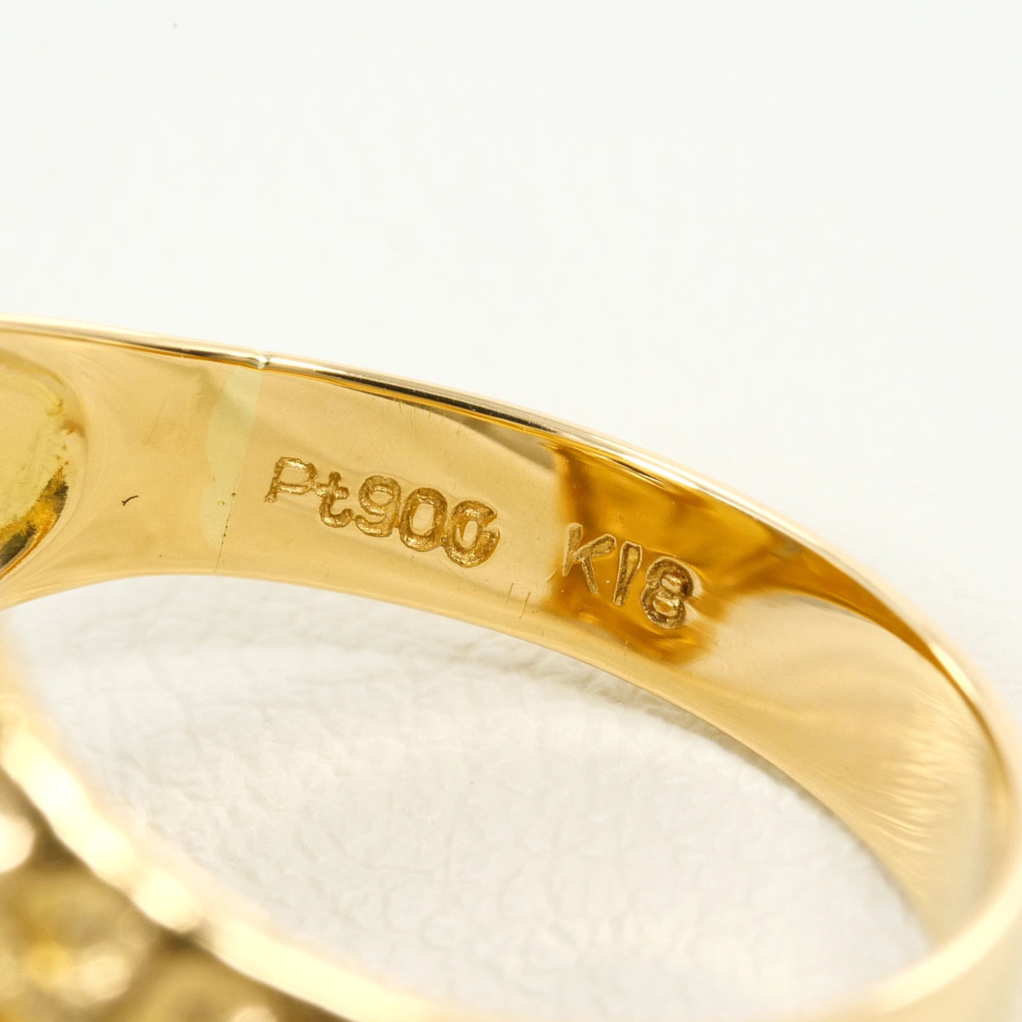 Unbranded Platinum Yellow Gold Yellow Gold (18K) Platinum 900 Band Ring (Pre-Owned)