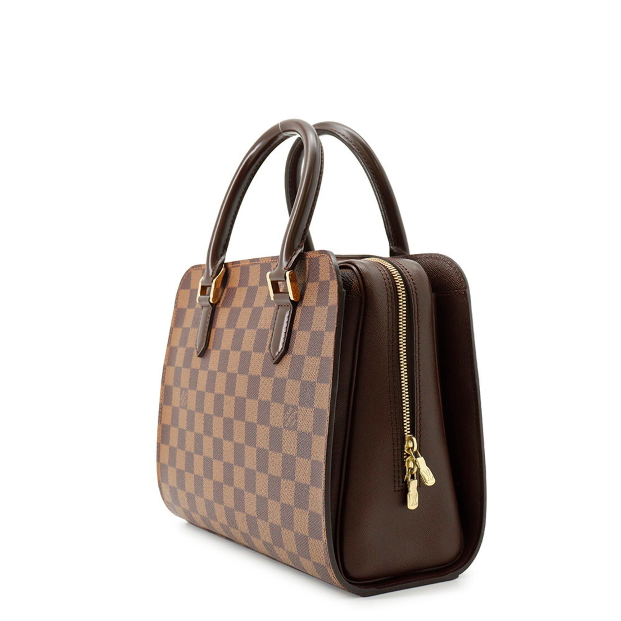 Louis Vuitton Damier Canvas Ebene Red Color Exotic Leather Handbag (Pre-Owned)