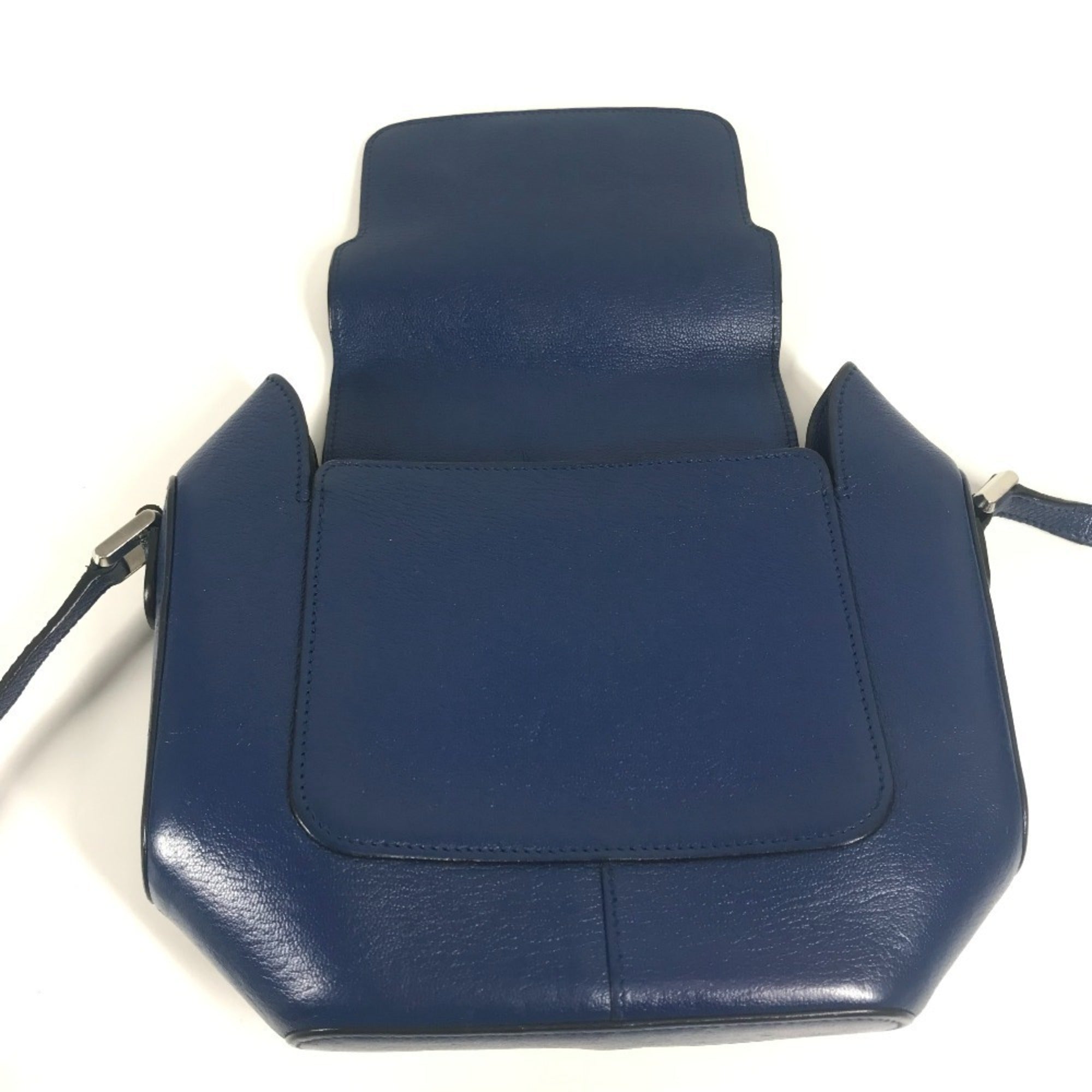 Hermes Blue Epsom Leather Pochette Shoulder Bag (Pre-Owned)