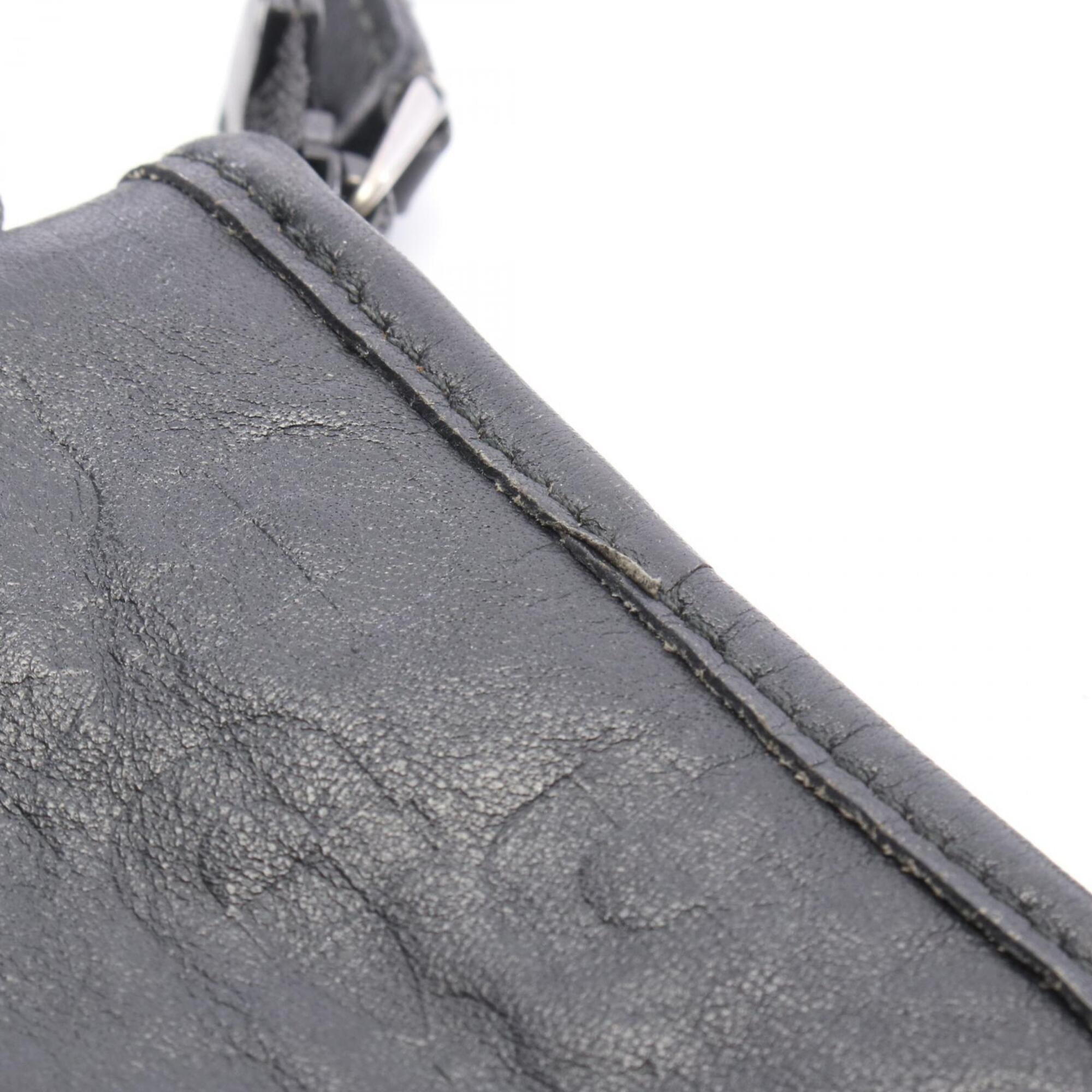 Gucci Black Leather Handbag Shoulder Bag (Pre-Owned)