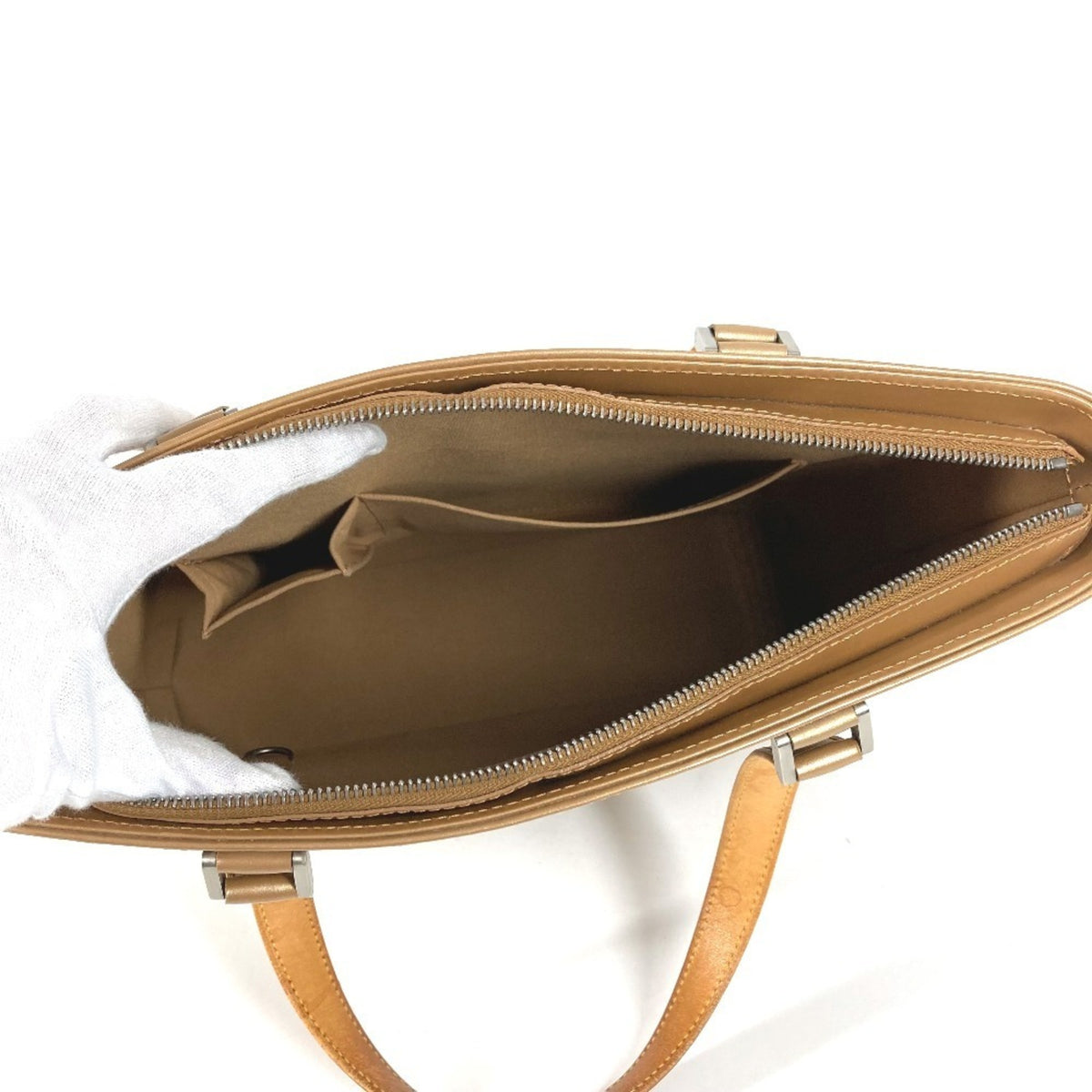 Louis Vuitton Beige Monogram Mat Leather Shoulder Bag Tote Bag (Pre-Owned)