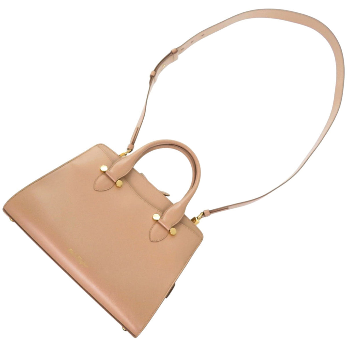 Salvatore Ferragamo Beige Leather Handbag Shoulder Bag (Pre-Owned)