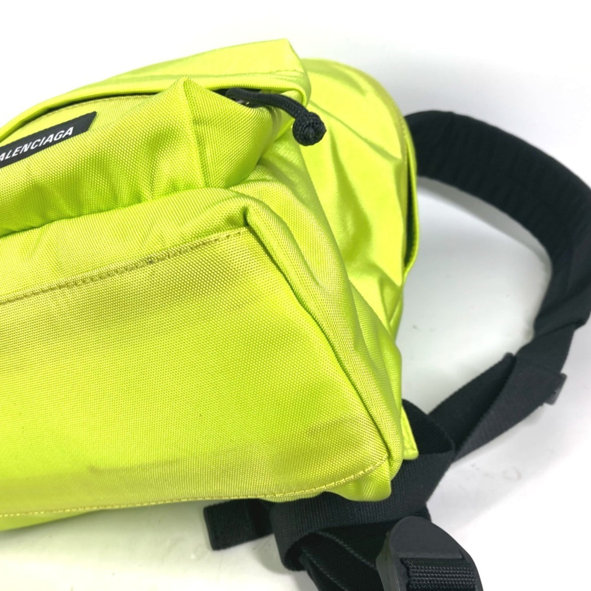 Balenciaga Black Yellow Nylon Canvas Backpack (Pre-Owned)