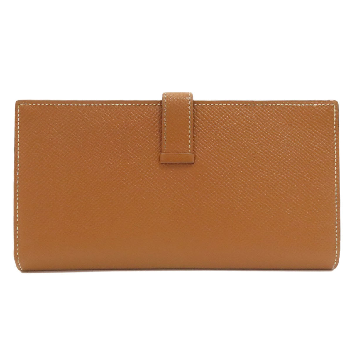 Hermes Gold Brown Epsom Leather Long Wallet (Bi-Fold) (Pre-Owned)