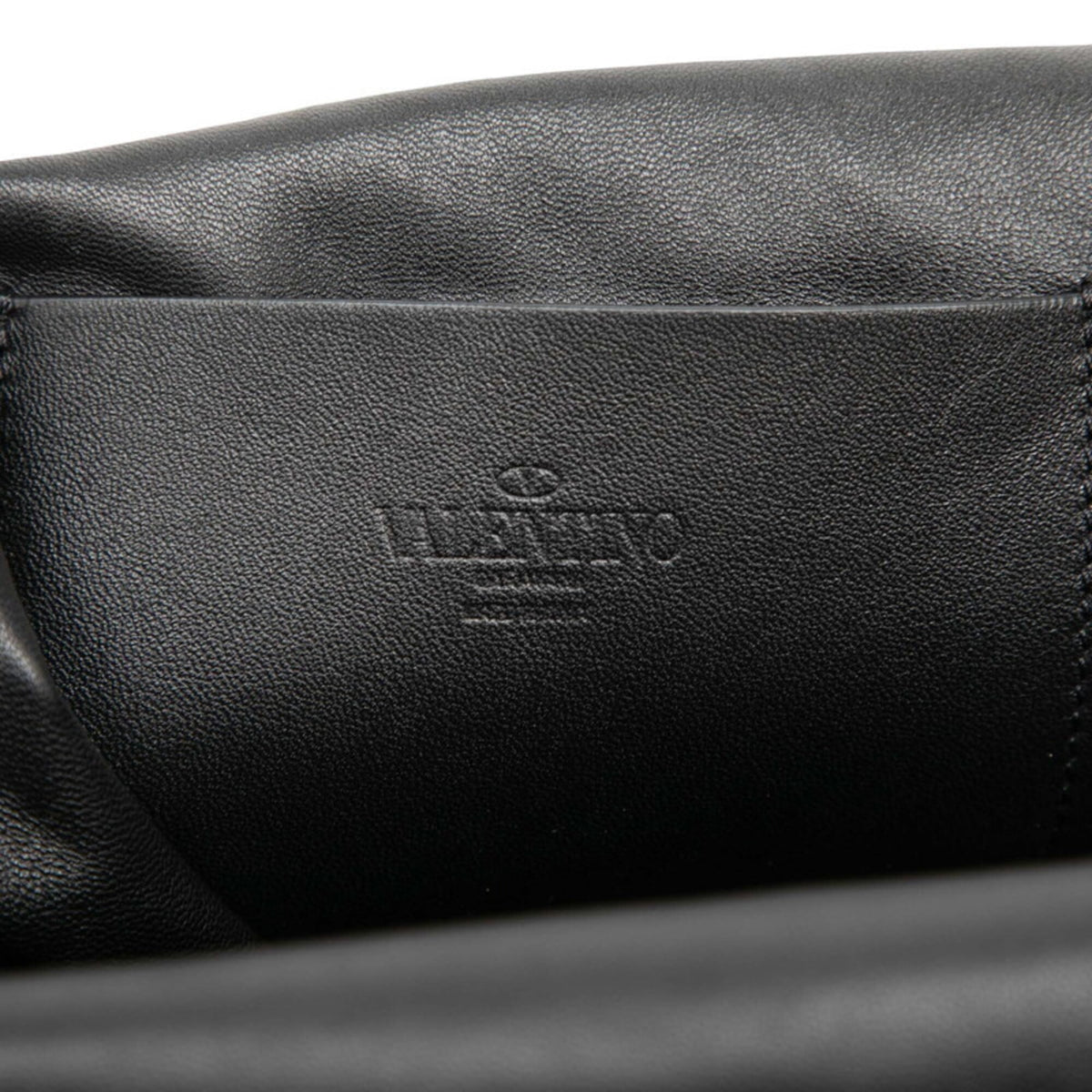 Valentino Black Leather Shoulder Bag Tote Bag (Pre-Owned)