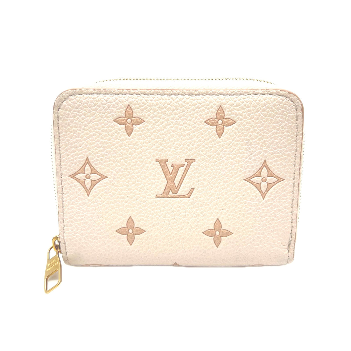 Louis Vuitton Monogram Empreinte Pink Beige Leather Coin Purse/Coin Case (Pre-Owned)
