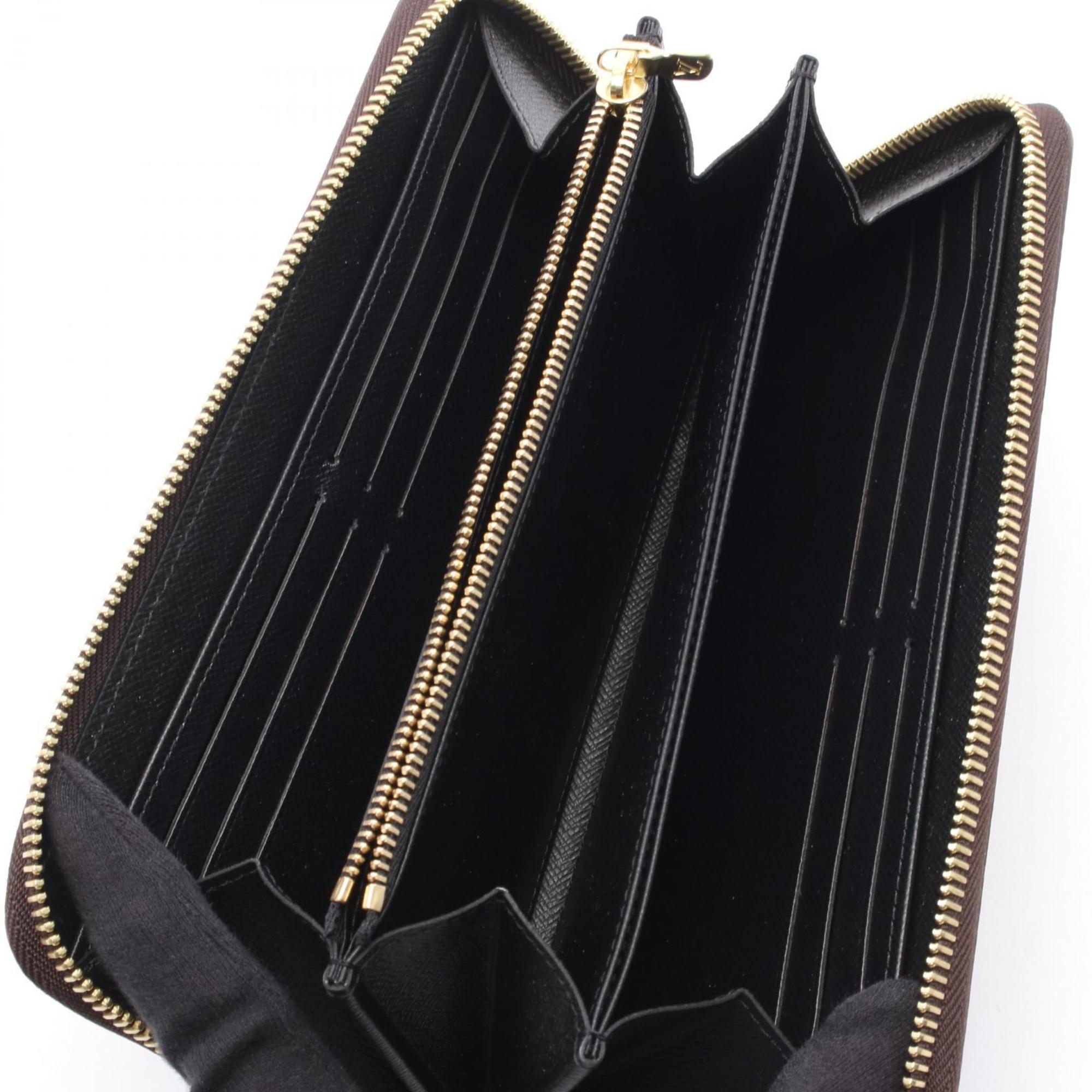 Louis Vuitton Brown Leather Pvc Long Wallet (Bi-Fold) (Pre-Owned)