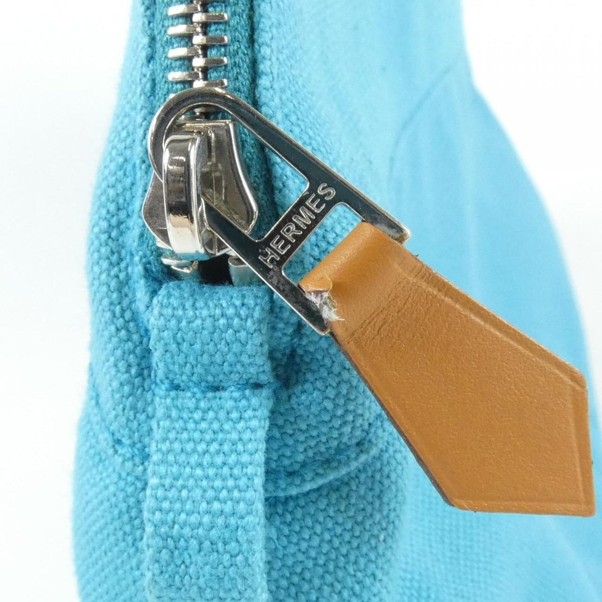 Hermes Blue Canvas Handbag Pouch (Pre-Owned)