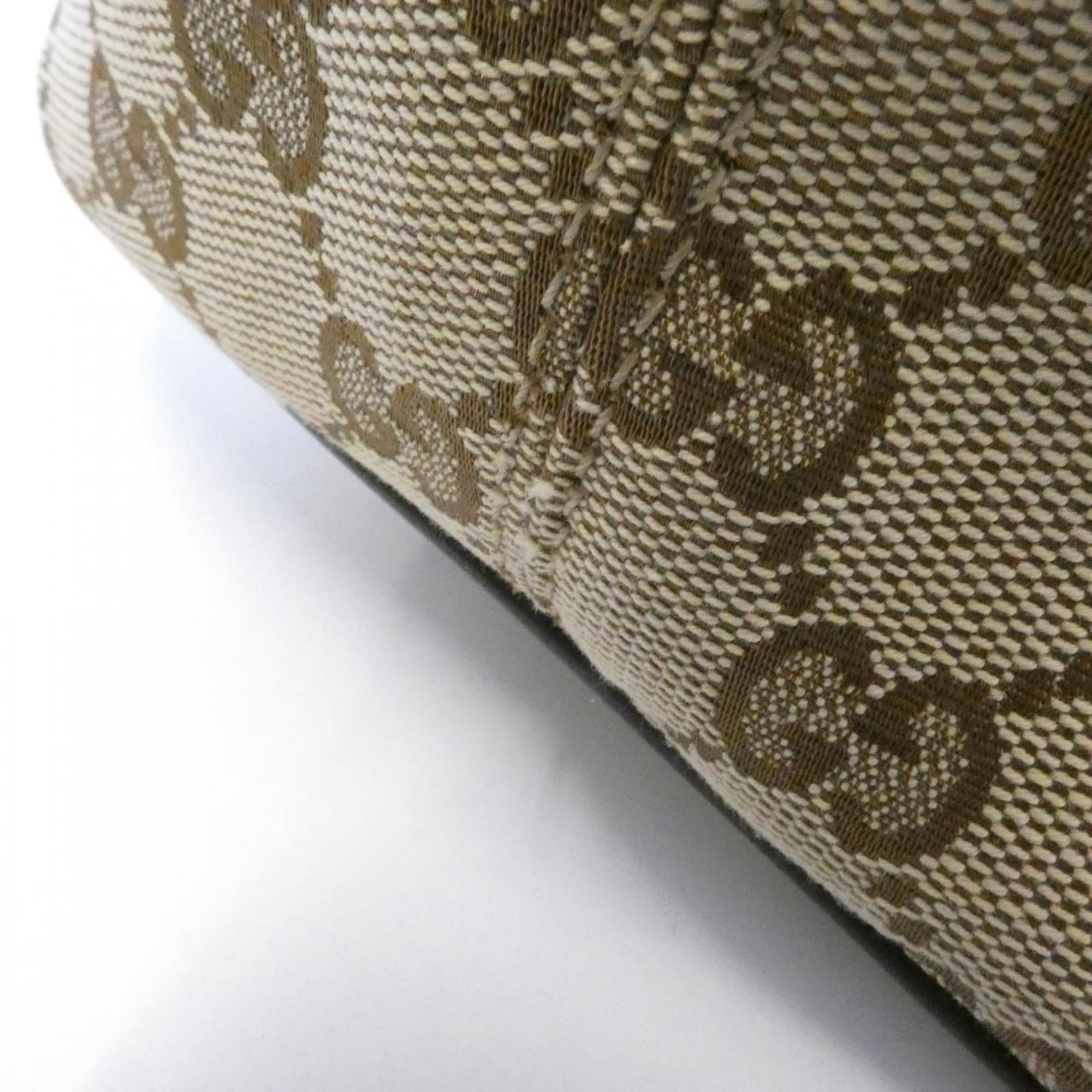 Gucci Beige Brown Gg Canvas Backpack (Pre-Owned)