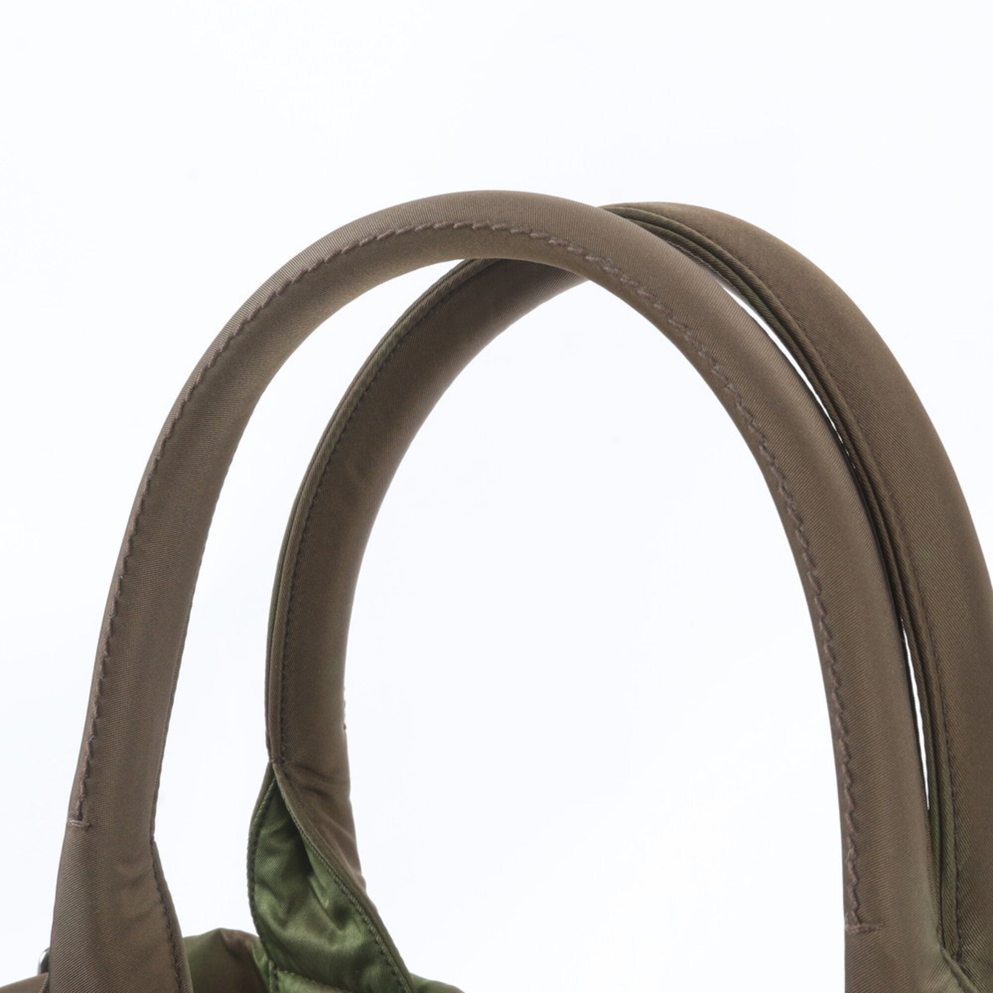 Prada Green Khaki Shoulder Bag Tote Bag (Pre-Owned)