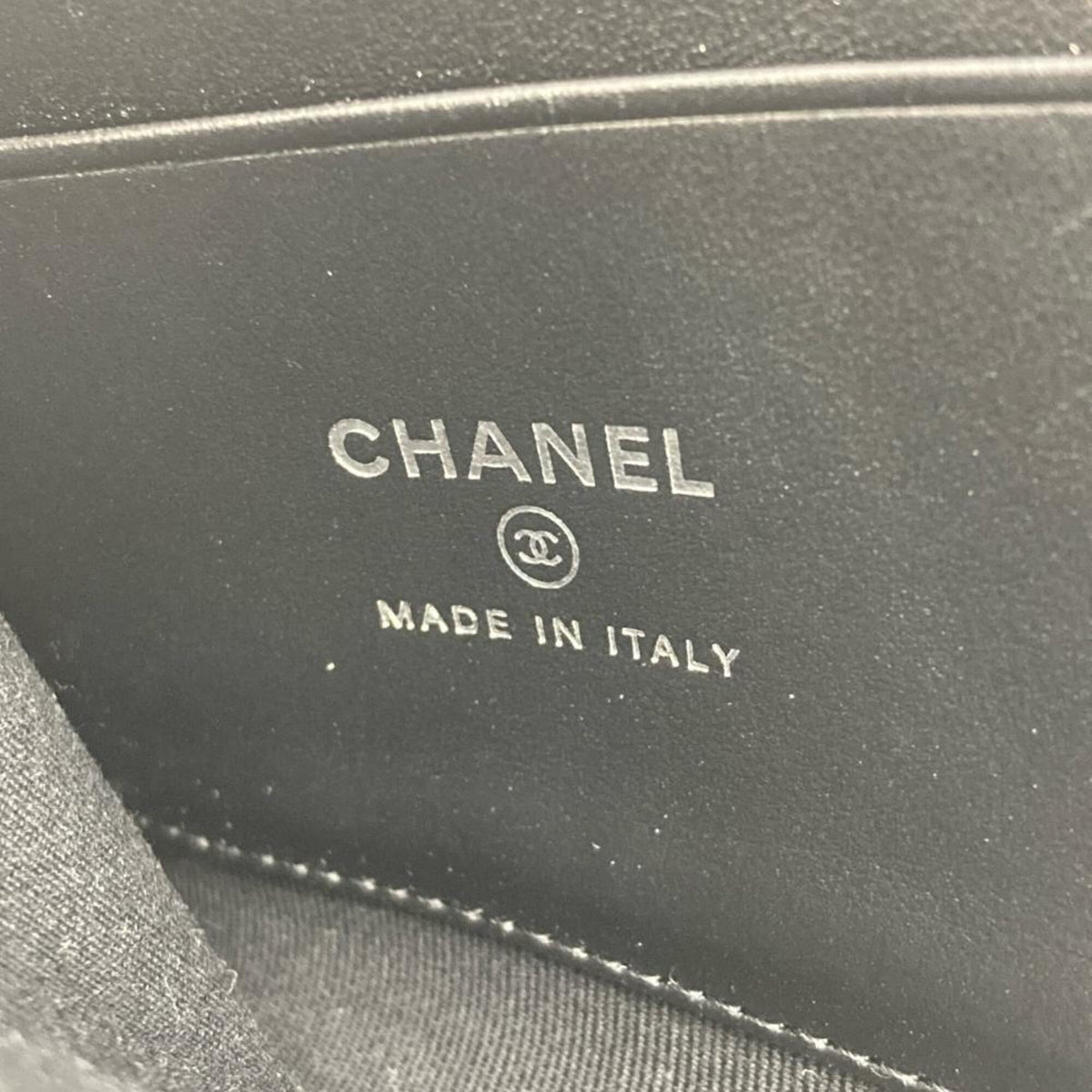 Chanel Black Leather Coin Purse/Coin Case (Pre-Owned)