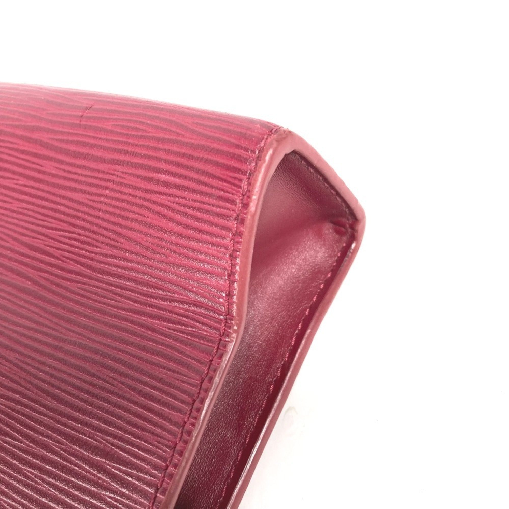 Louis Vuitton Fuchsia Red Color Epi Leather Clutch Bag Pouch (Pre-Owned)