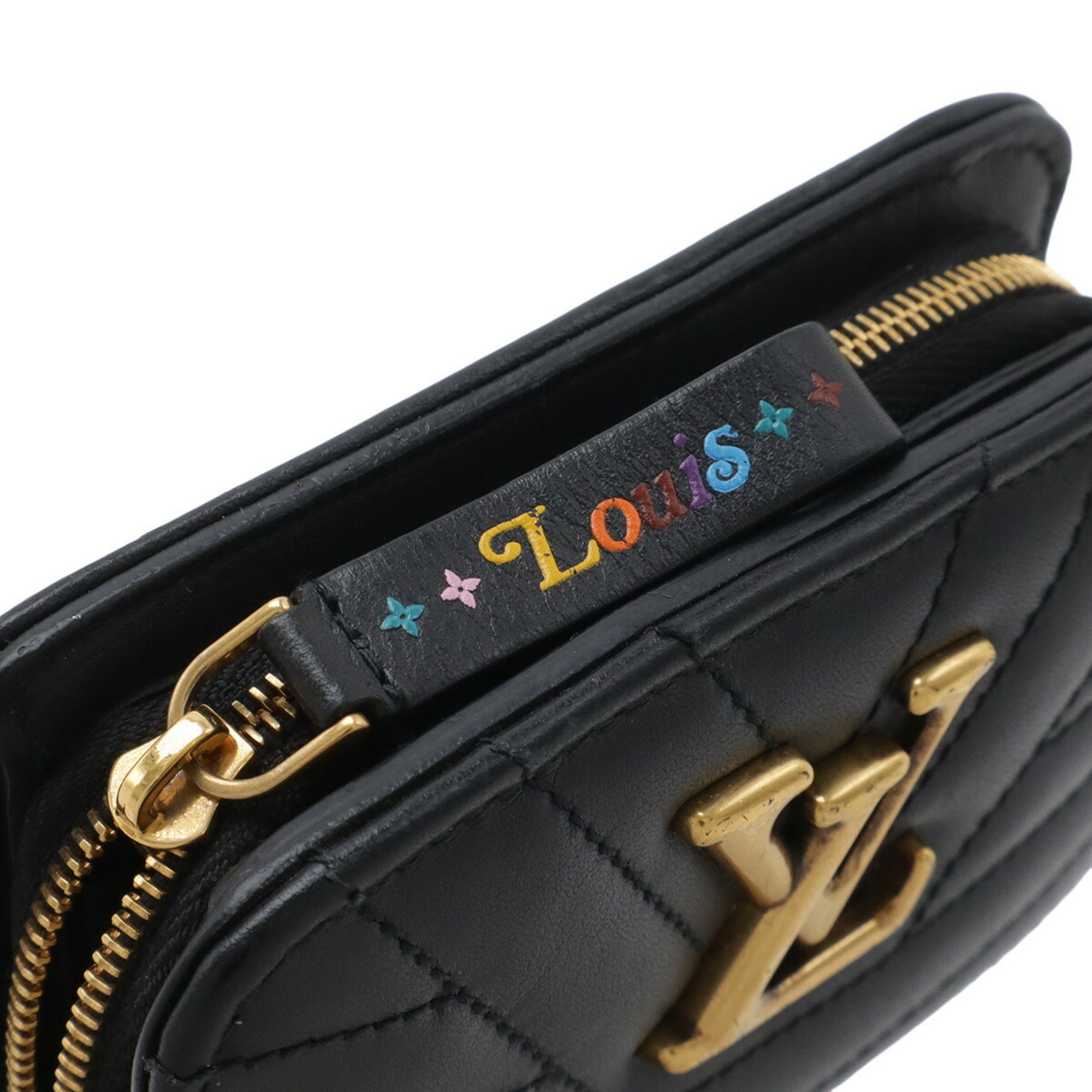 Louis Vuitton Black Noir Leather Wallet (Bi-Fold) (Pre-Owned)