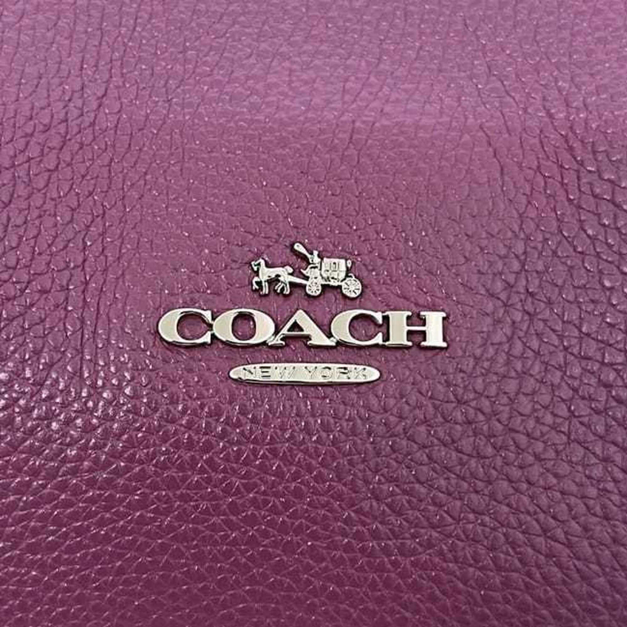 Coach Purple Leather Shoulder Bag (Pre-Owned)