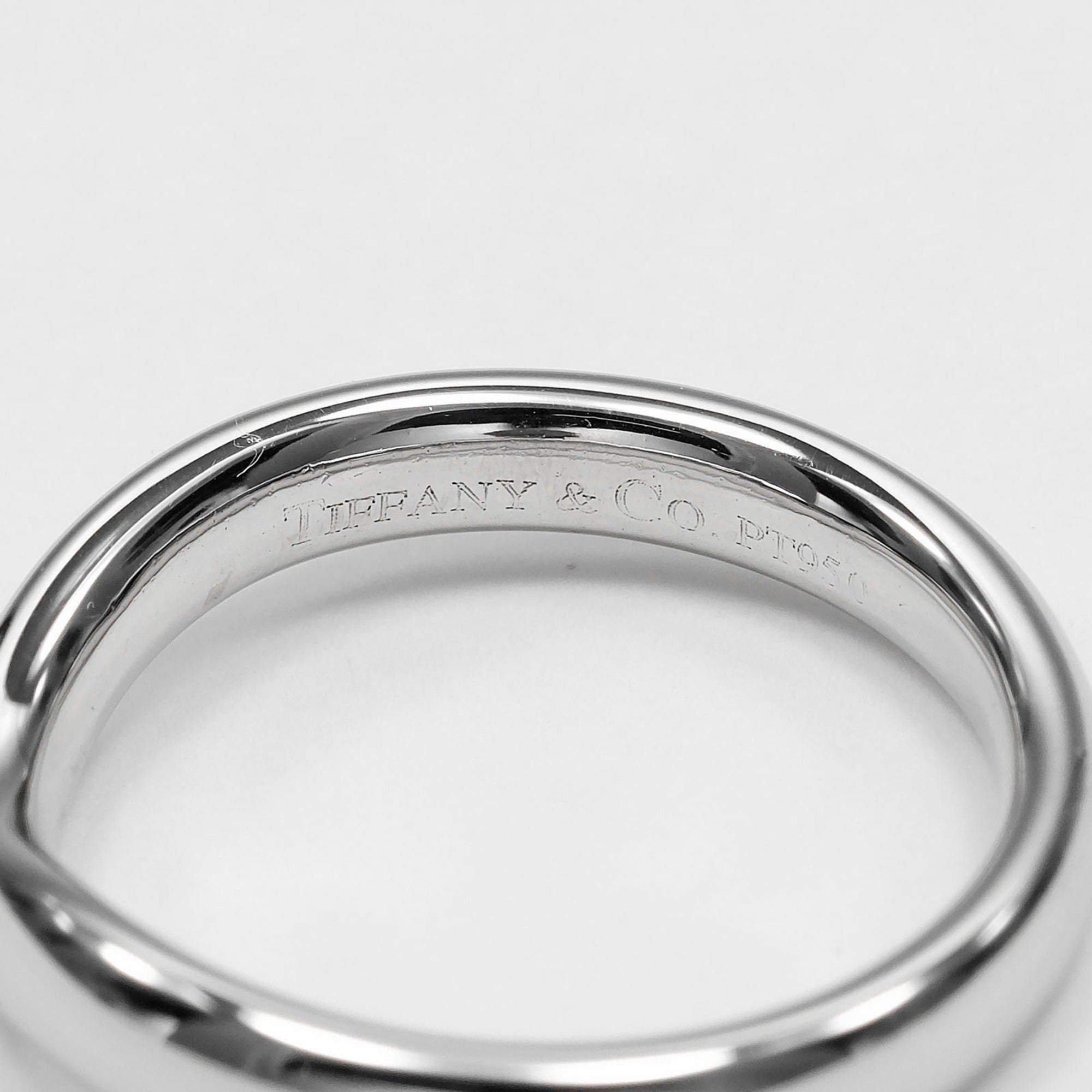 Tiffany Platinum Platinum 950 Band Ring (Pre-Owned)