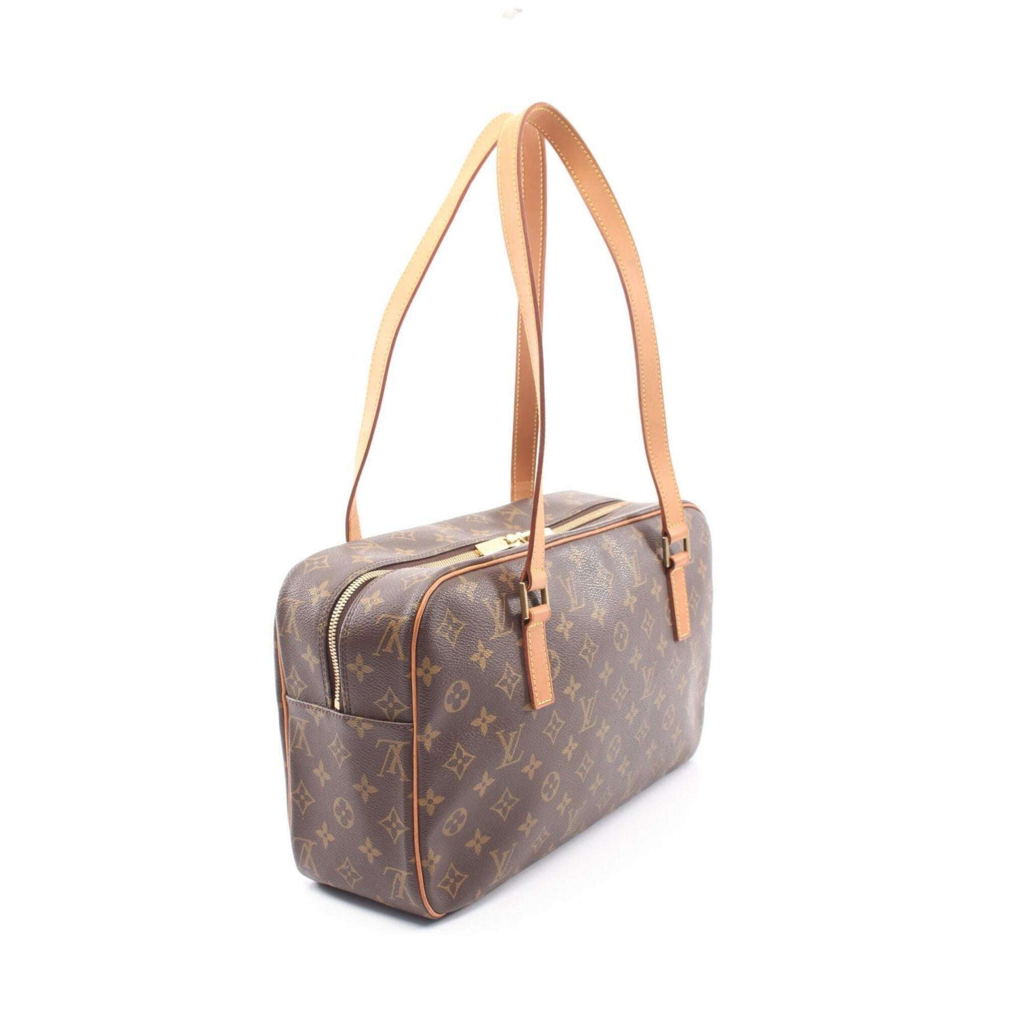 Louis Vuitton Brown Coated Canvas Leather Monogram Handbag Shoulder Bag (Pre-Owned)