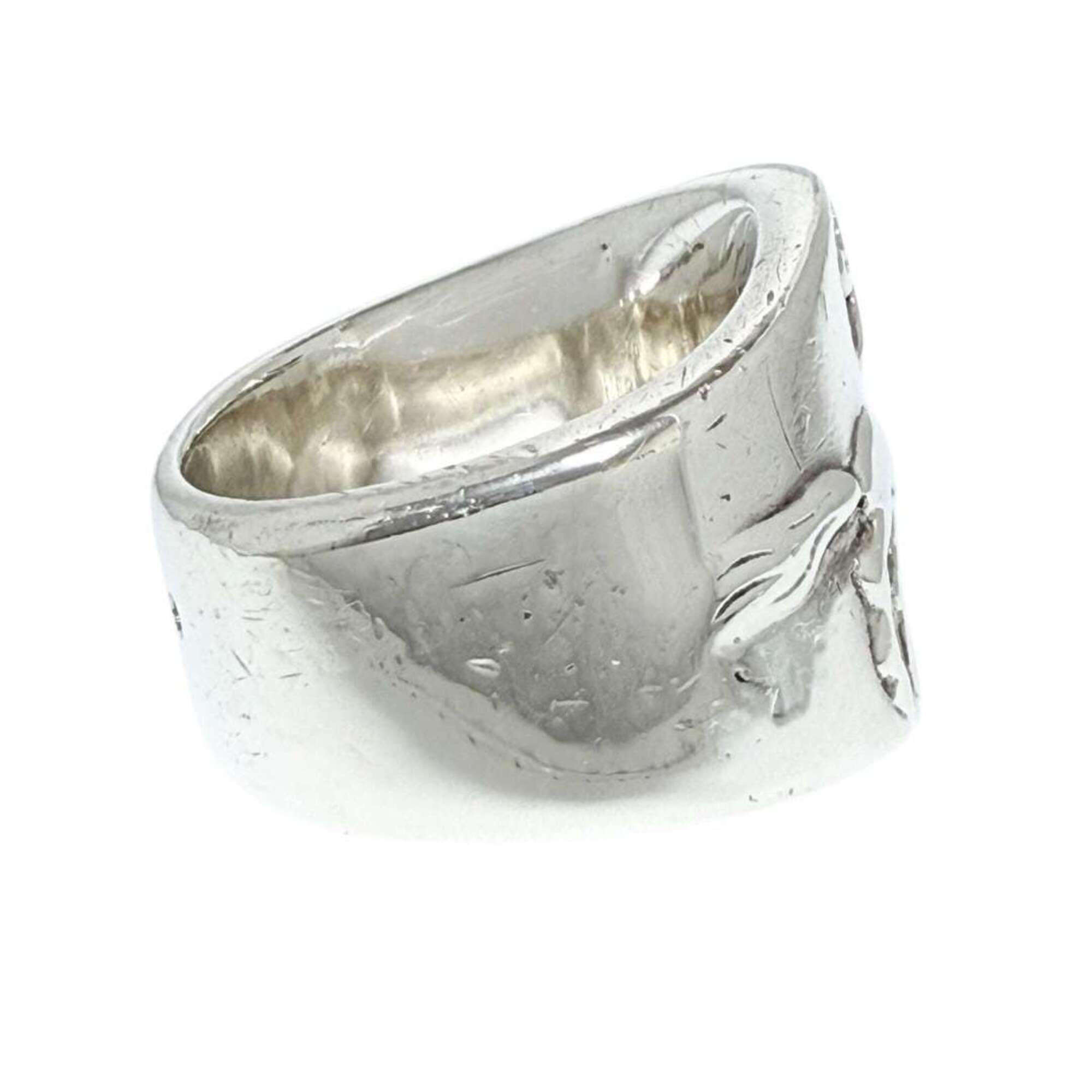 Hermes Silver Silver 925 Band Ring (Pre-Owned)