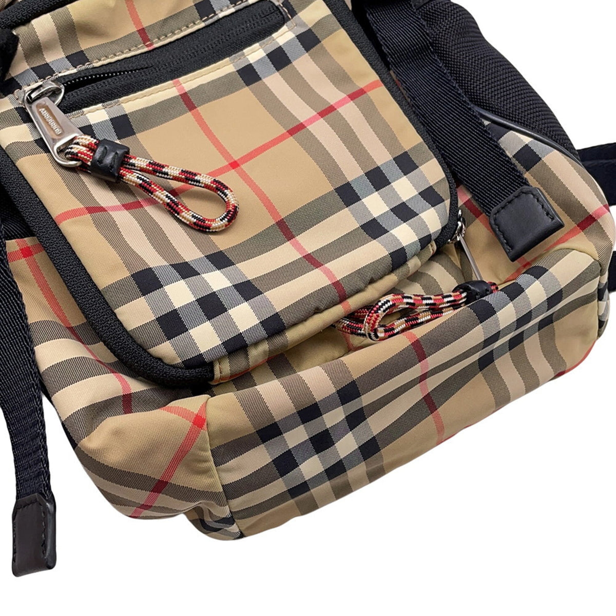 Burberry Beige Black Nylon Sling Bag (Pre-Owned)