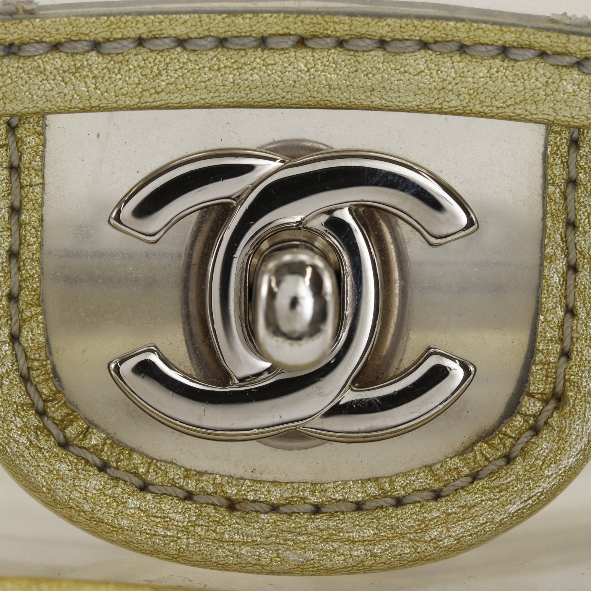 Chanel Clear Gold Vinyl Shoulder Bag (Pre-Owned)