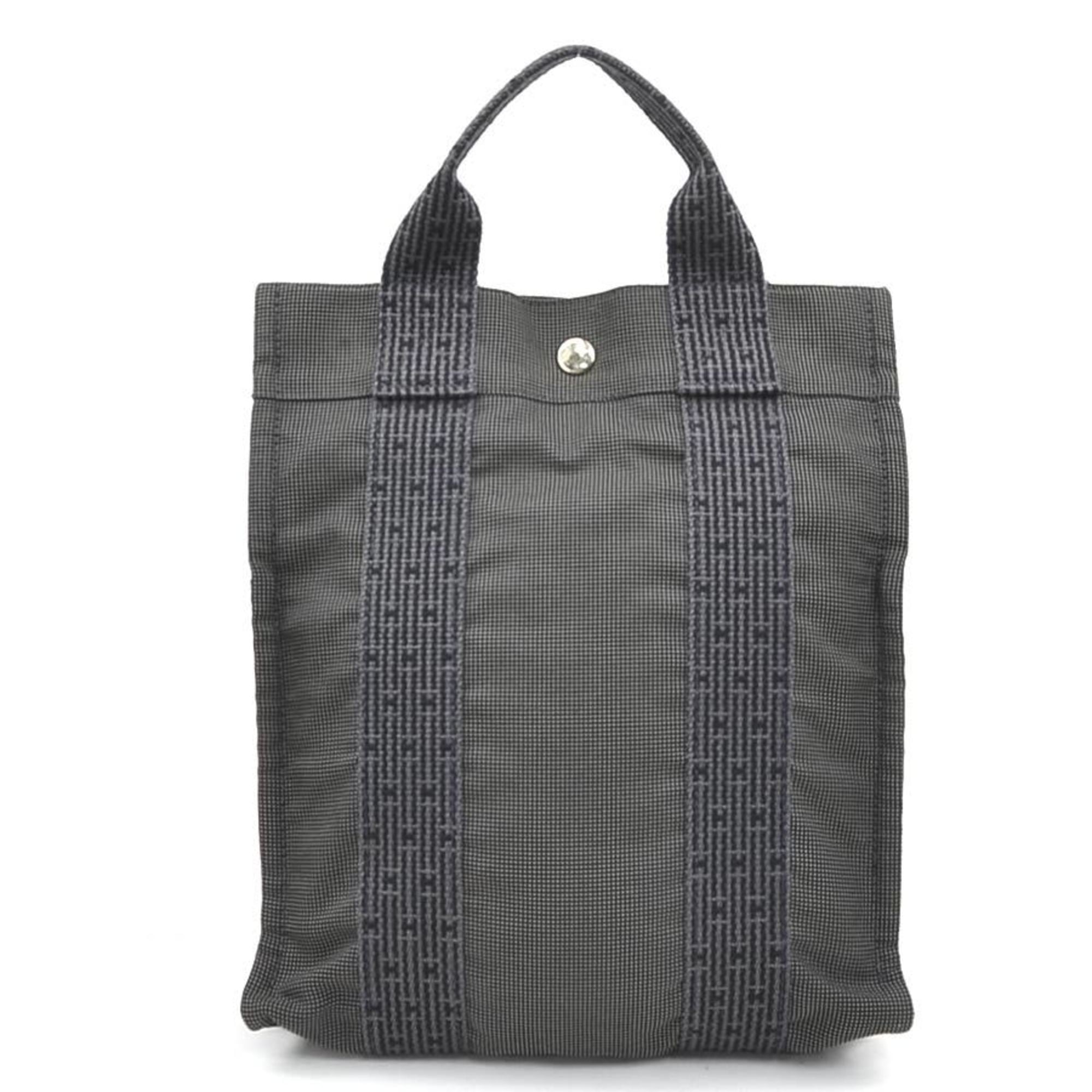 Hermes Dark Gray Canvas Backpack (Pre-Owned)