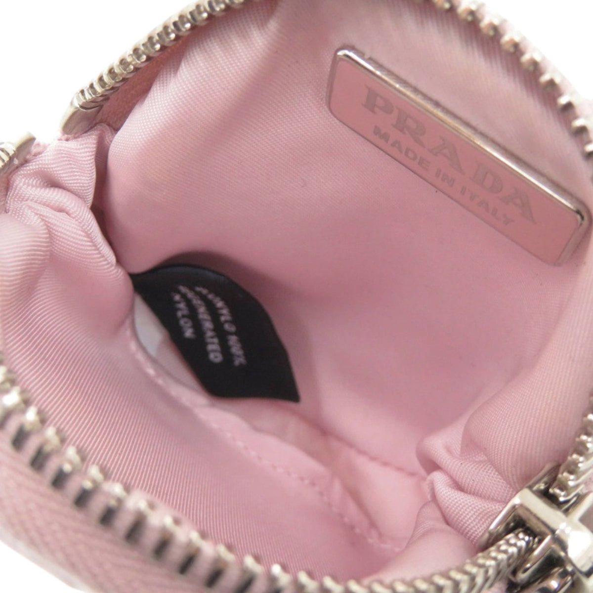 Prada Pink Yellow Nylon Handbag Pouch (Pre-Owned)