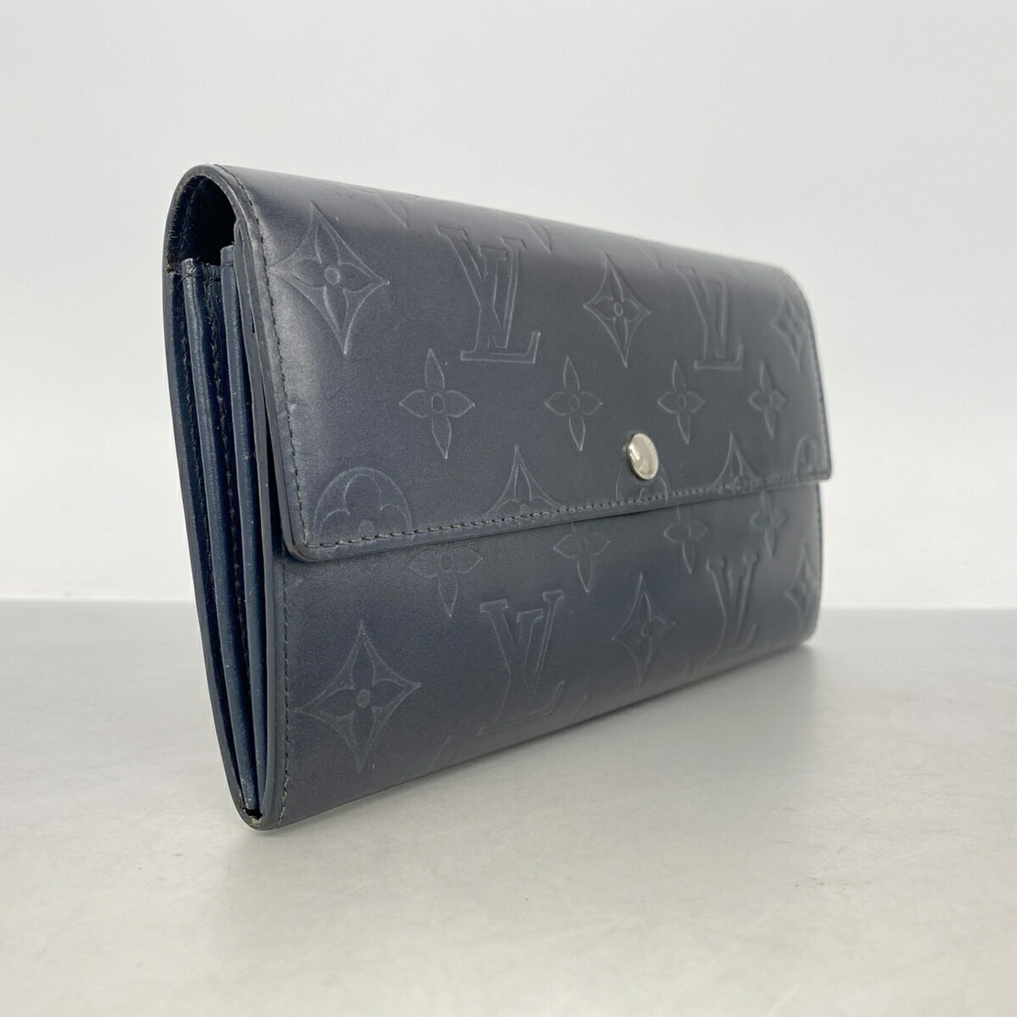 Louis Vuitton Blue Long Wallet (Bi-Fold) (Pre-Owned)