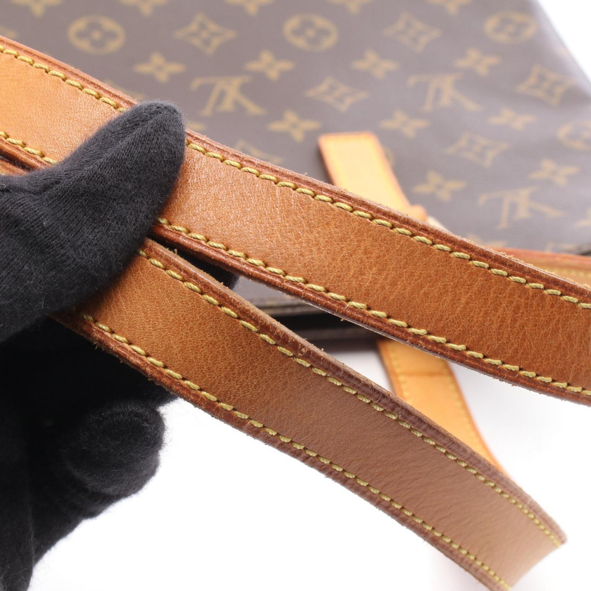Louis Vuitton Brown Monogram Coated Canvas Leather Handbag Tote Bag (Pre-Owned)