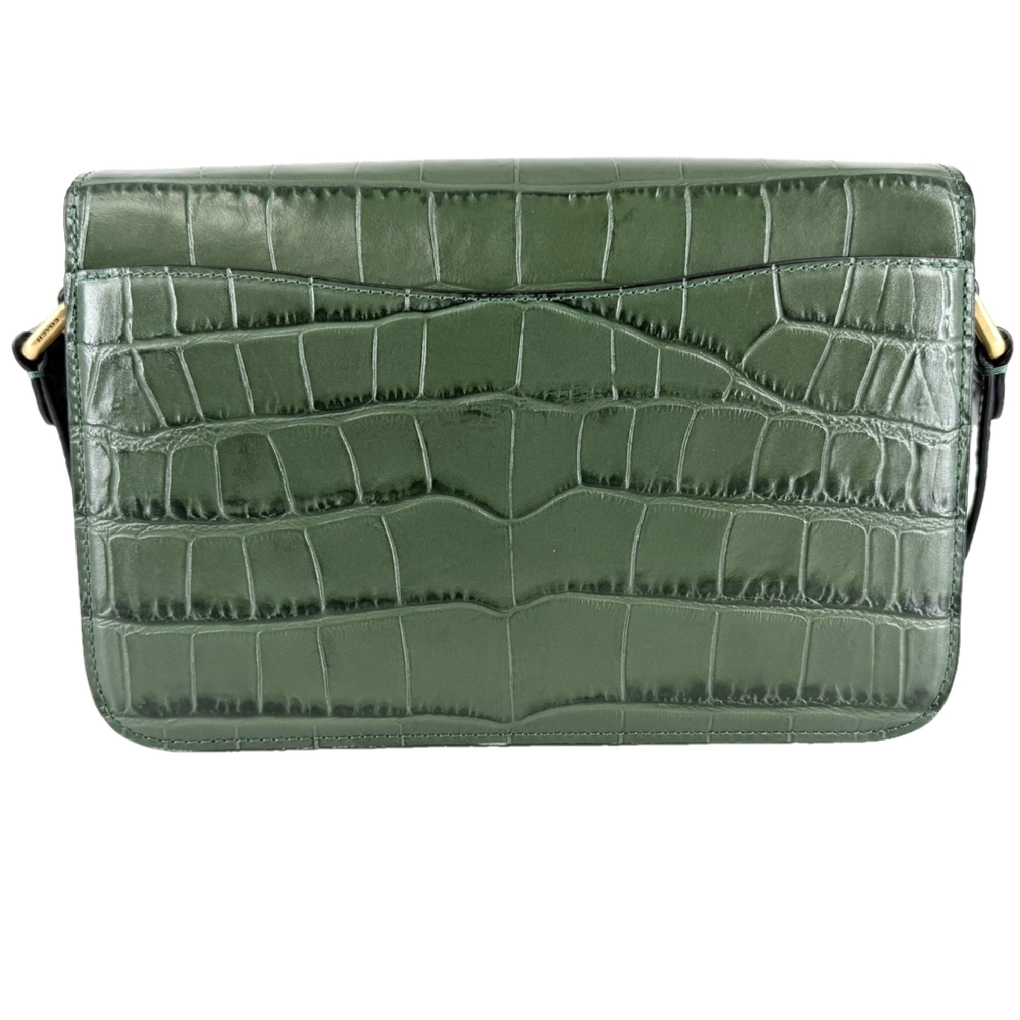 Coach Green Leather Shoulder Bag (Pre-Owned)