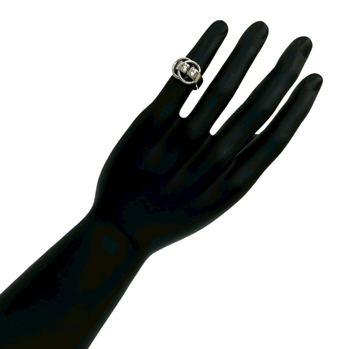Hermes Silver Silver 925 Band Ring (Pre-Owned)