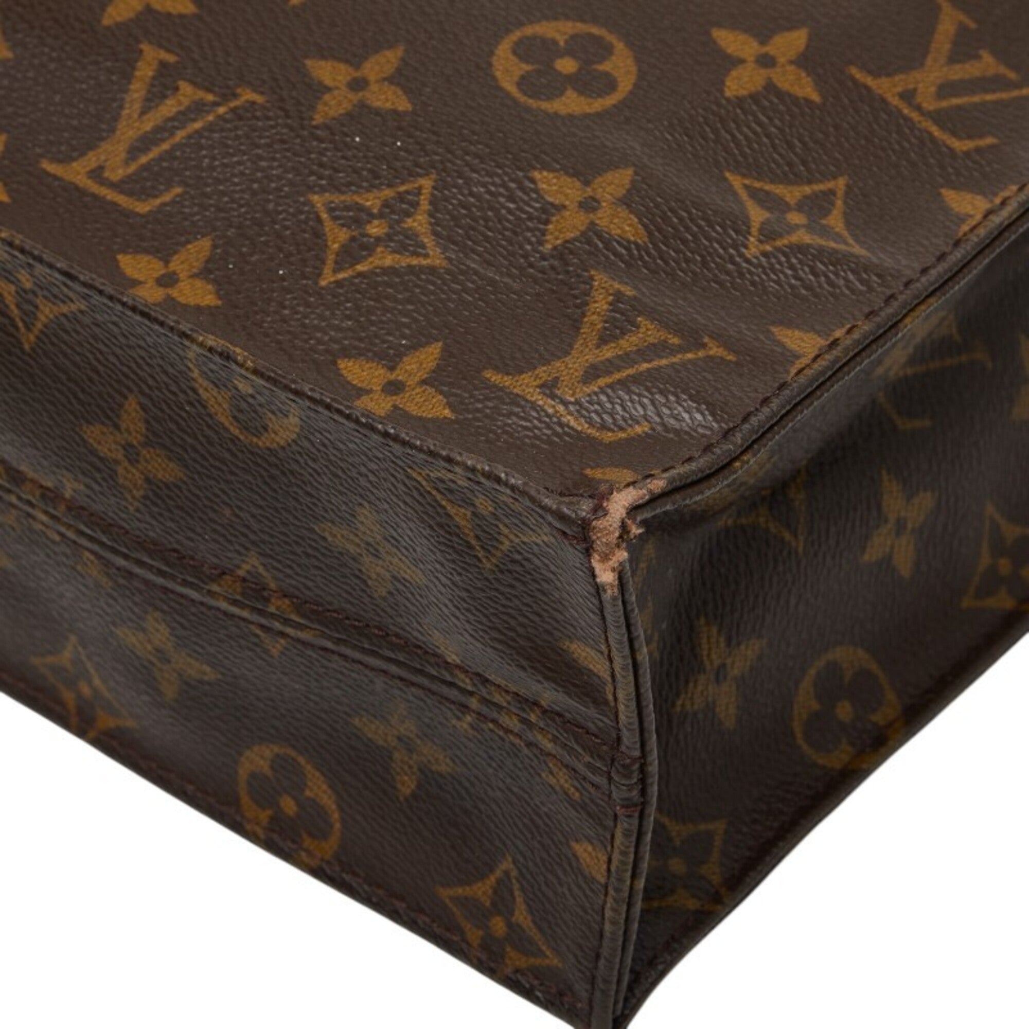 Louis Vuitton Brown Pvc Leather Handbag Tote Bag (Pre-Owned)