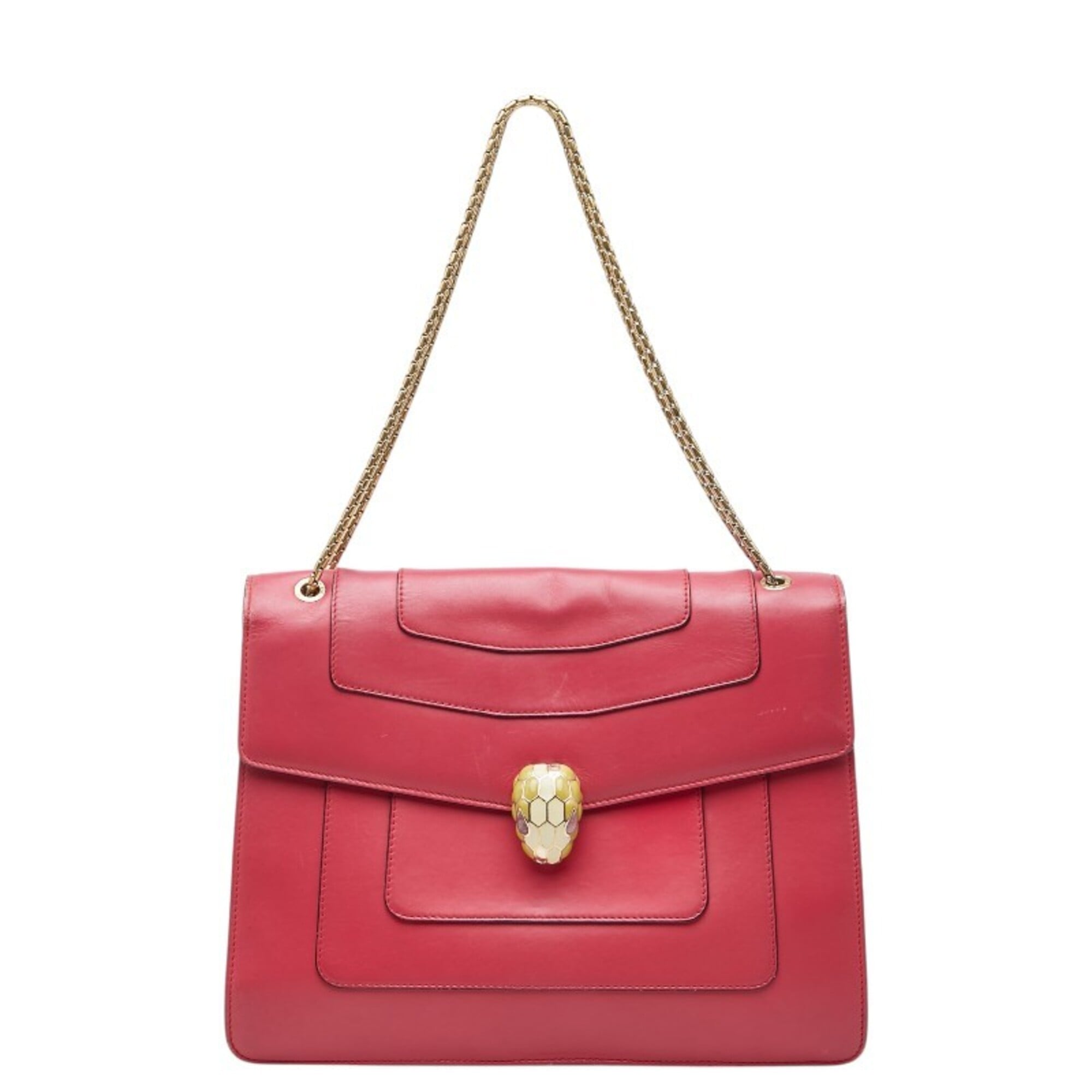 Bvlgari Pink Leather Handbag (Pre-Owned)