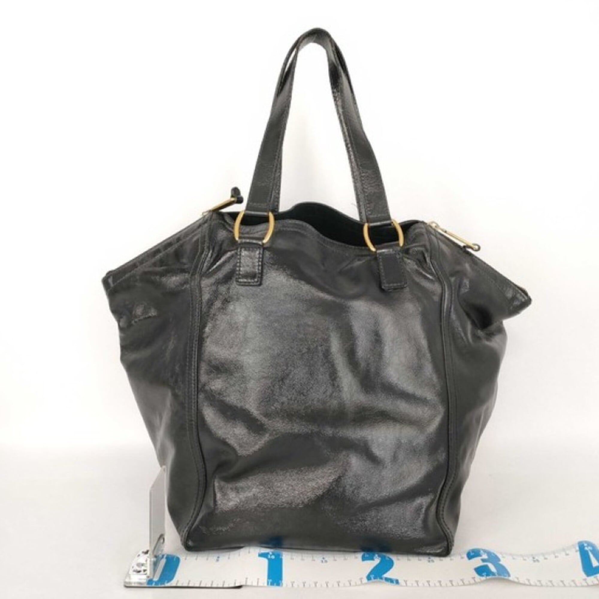 Yves Saint Laurent Black Patent Leather Tote Bag (Pre-Owned)